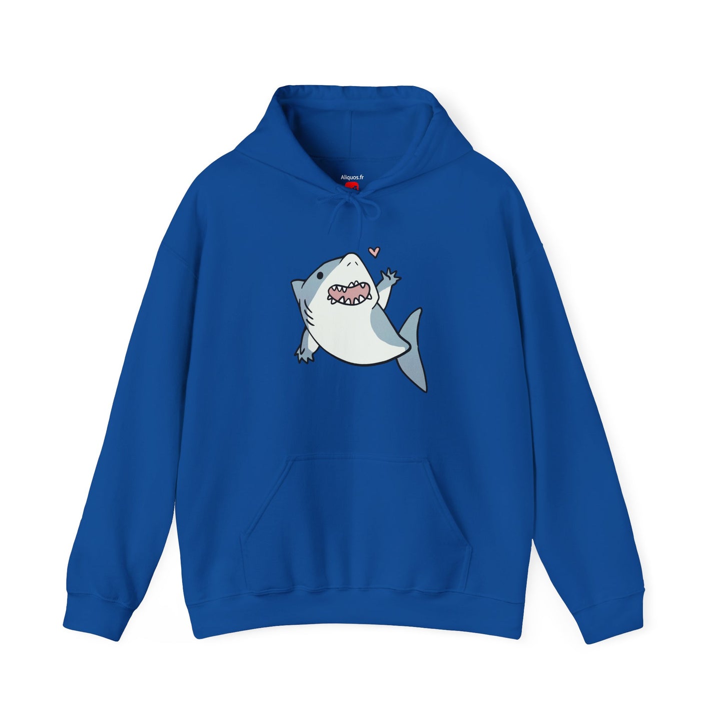 Unisex Hooded Sweatshirt - Cute Shark Wave - Aliquos