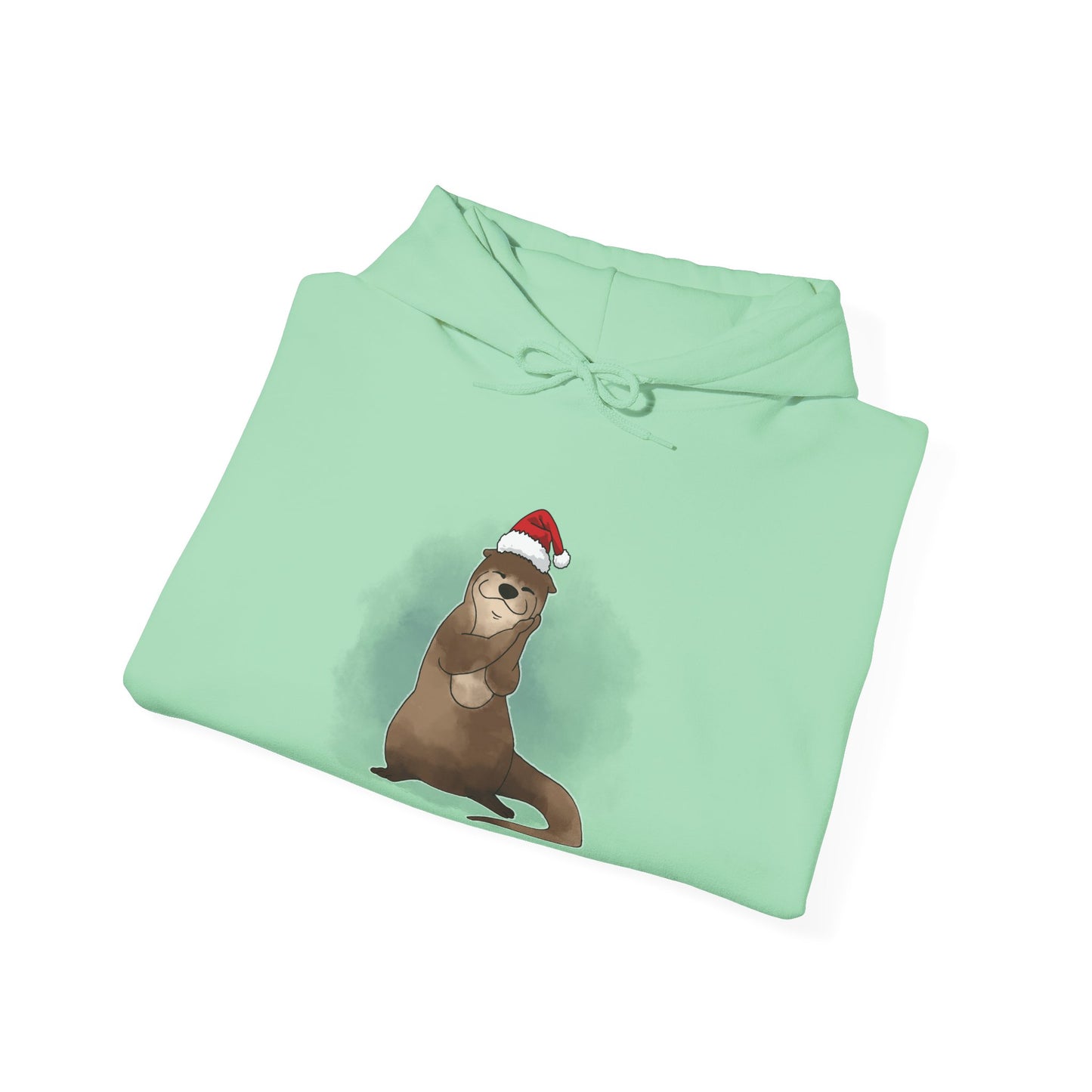 Sweat à capuche unisexe - Loutre de Noël 13 