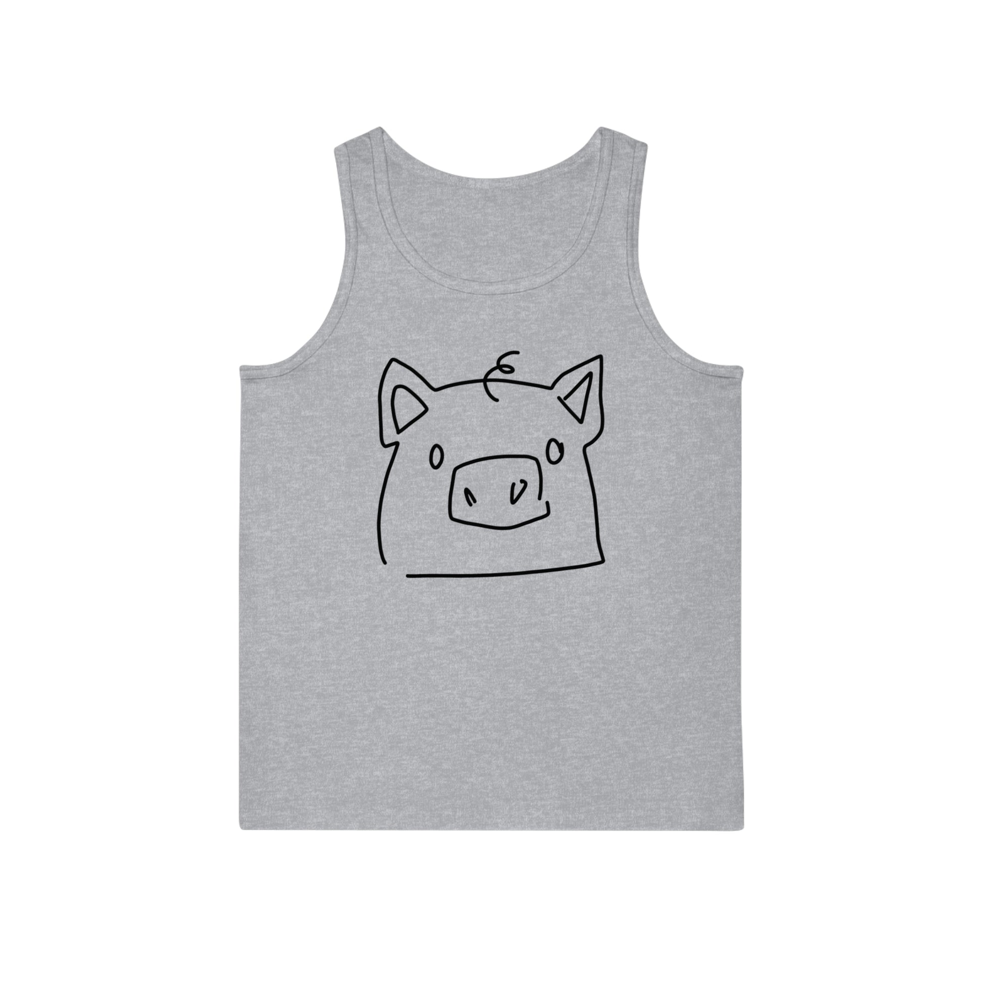 Piggy Face Unisex Softstyle Tank Top - ALIQUOS