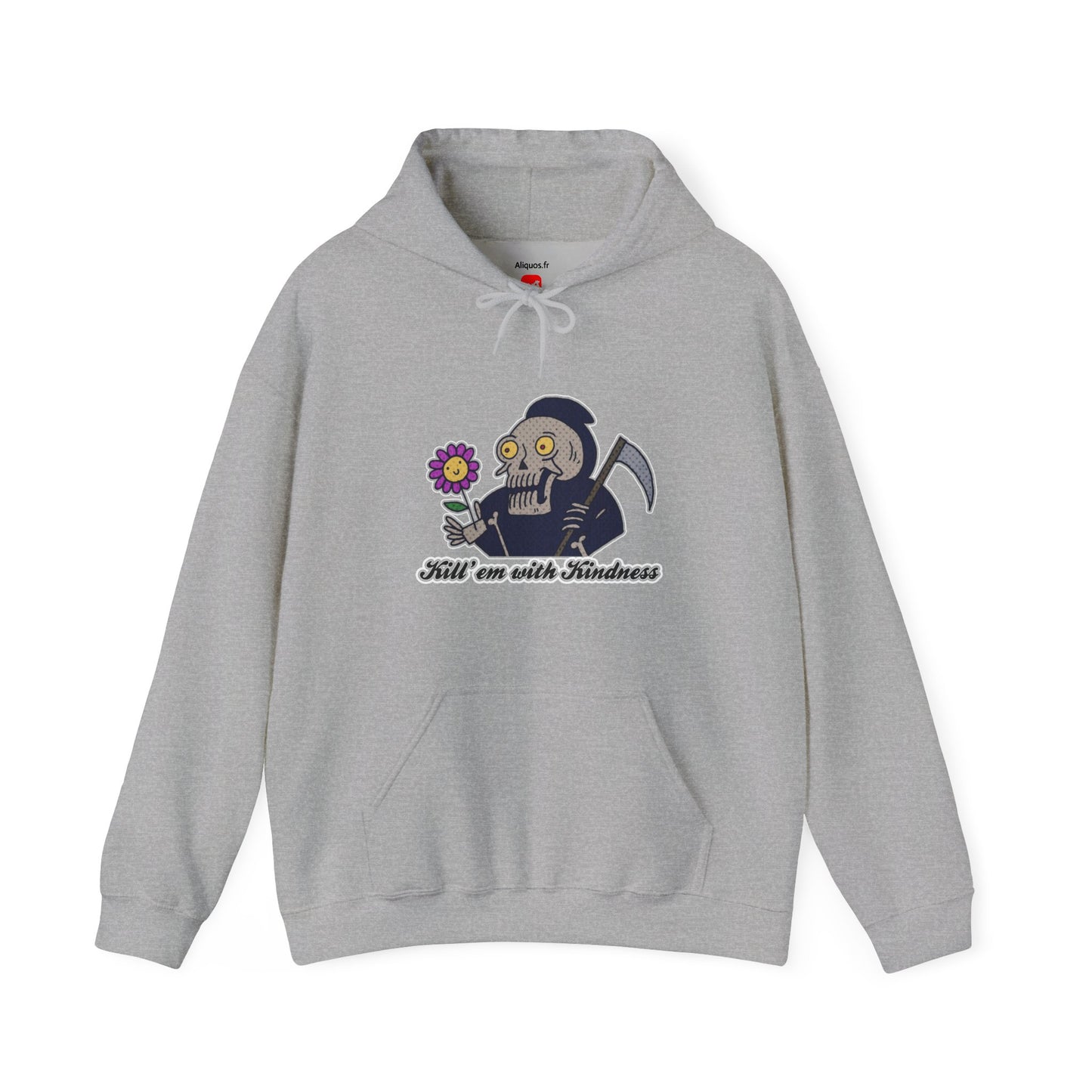 Unisex Hooded Sweatshirt -  Kill 'Em With Kindness Design - ALIQUOS