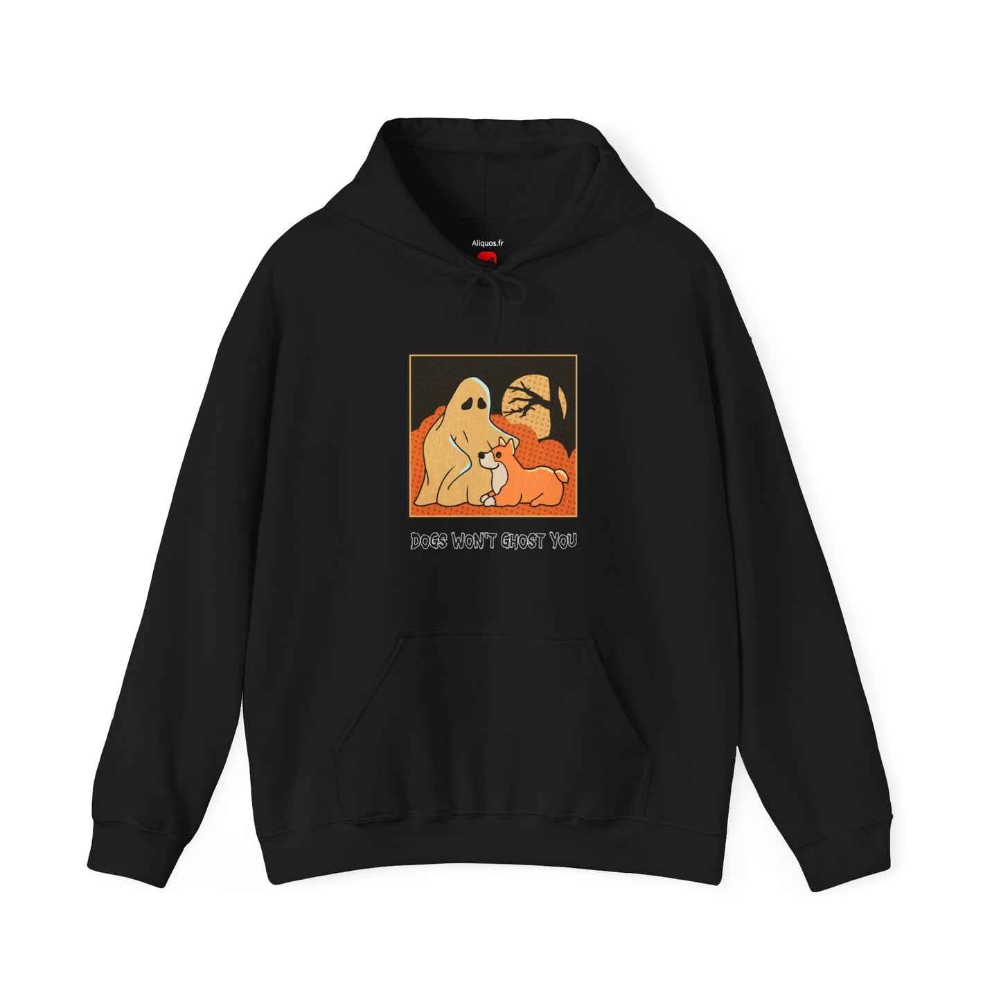 Unisex Hooded Sweatshirt -  'Dogs Won't Ghost You' - ALIQUOS