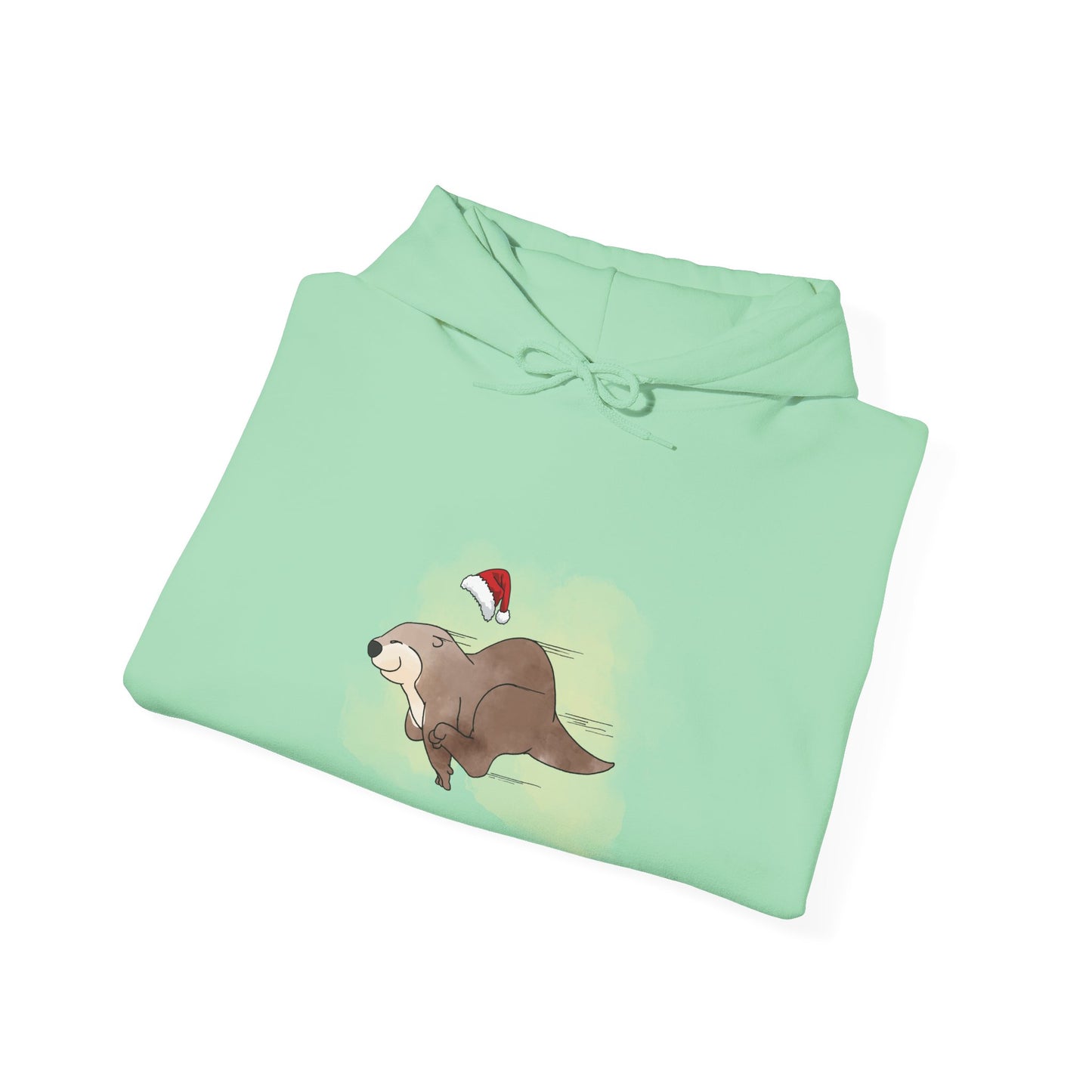 Sweat à capuche unisexe - Loutre de Noël 17 