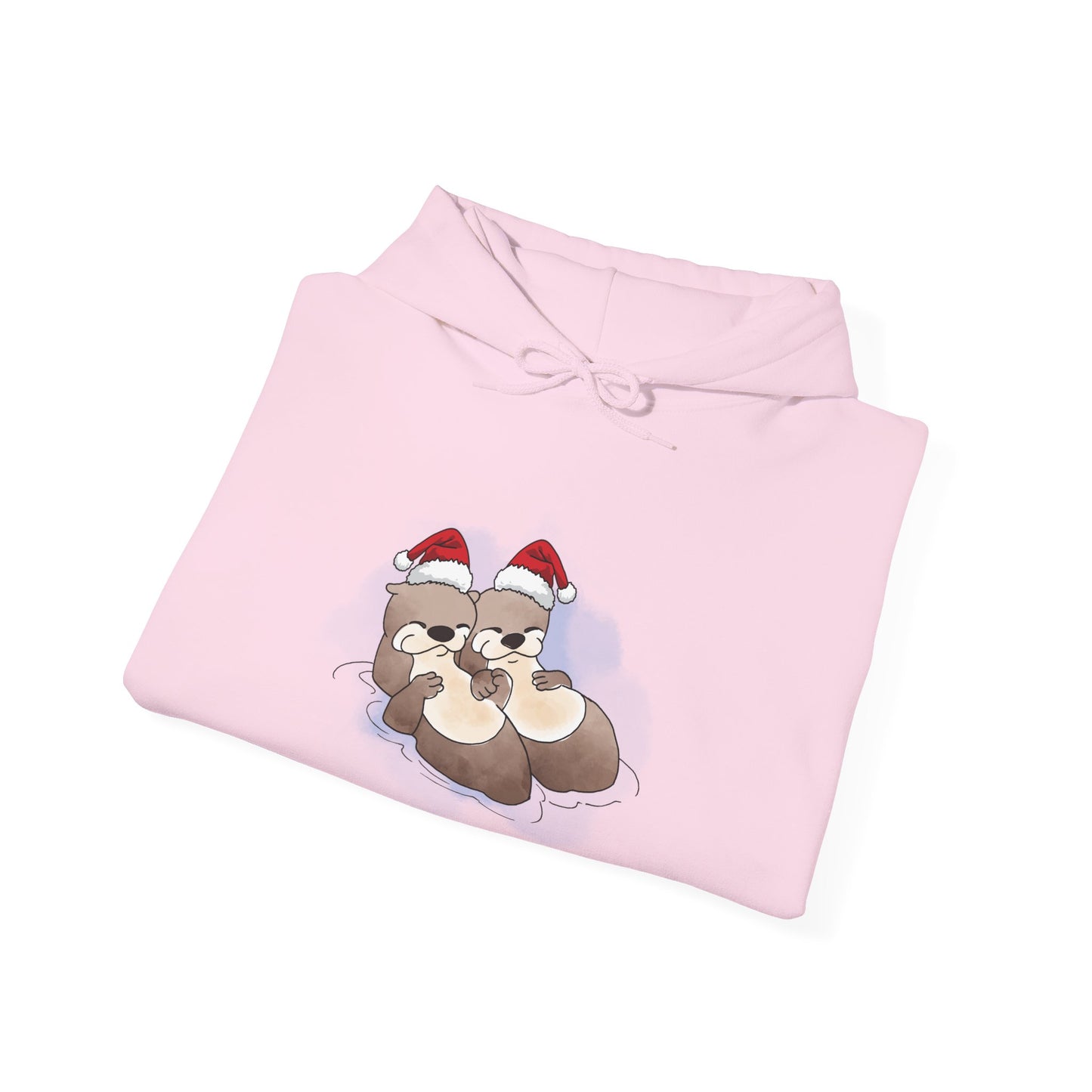 Sweat à capuche unisexe - Loutre de Noël 8 
