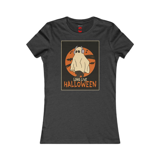 Tailliertes T-Shirt für Damen – Design „Musical Ghost“ 