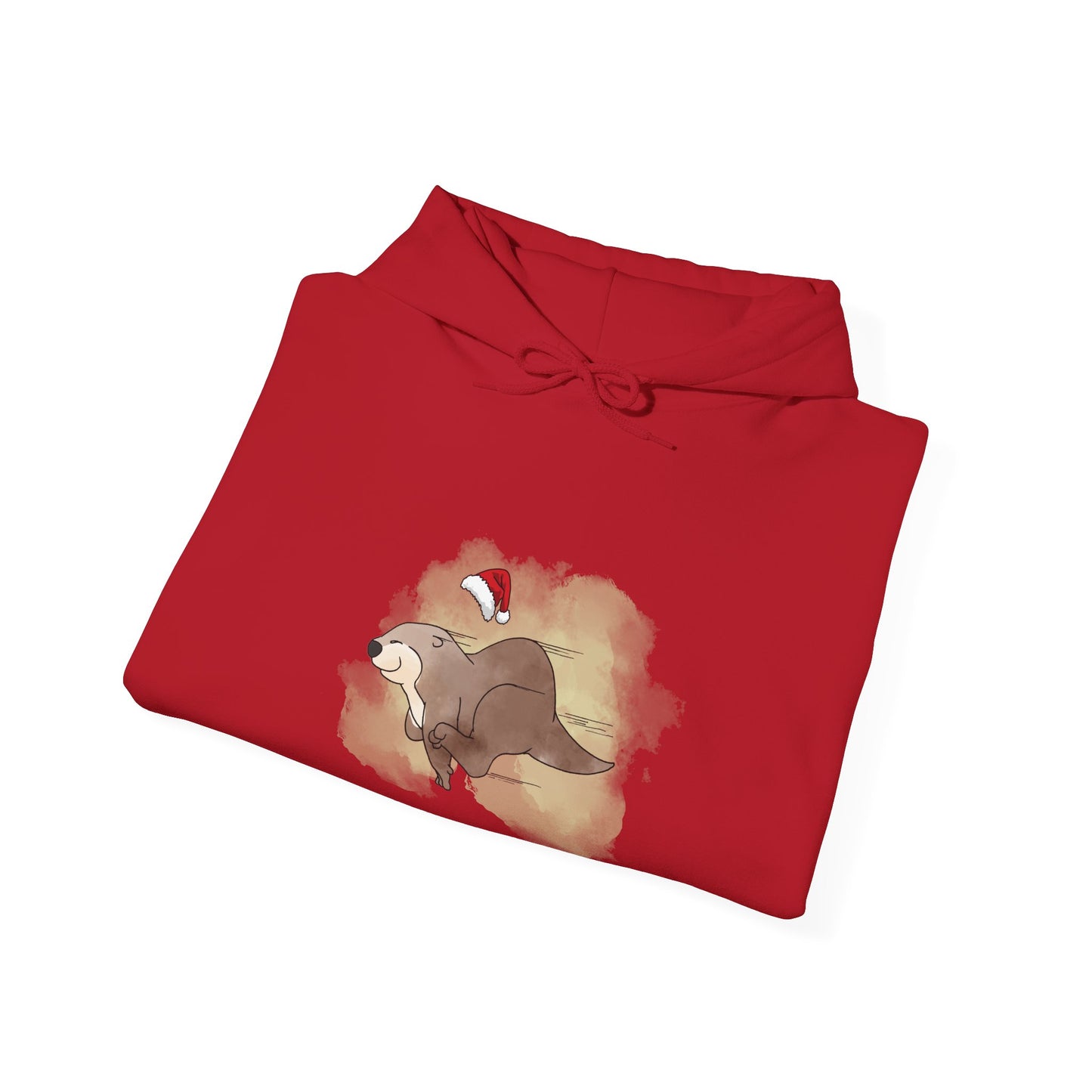 Sweat à capuche unisexe - Loutre de Noël 17 