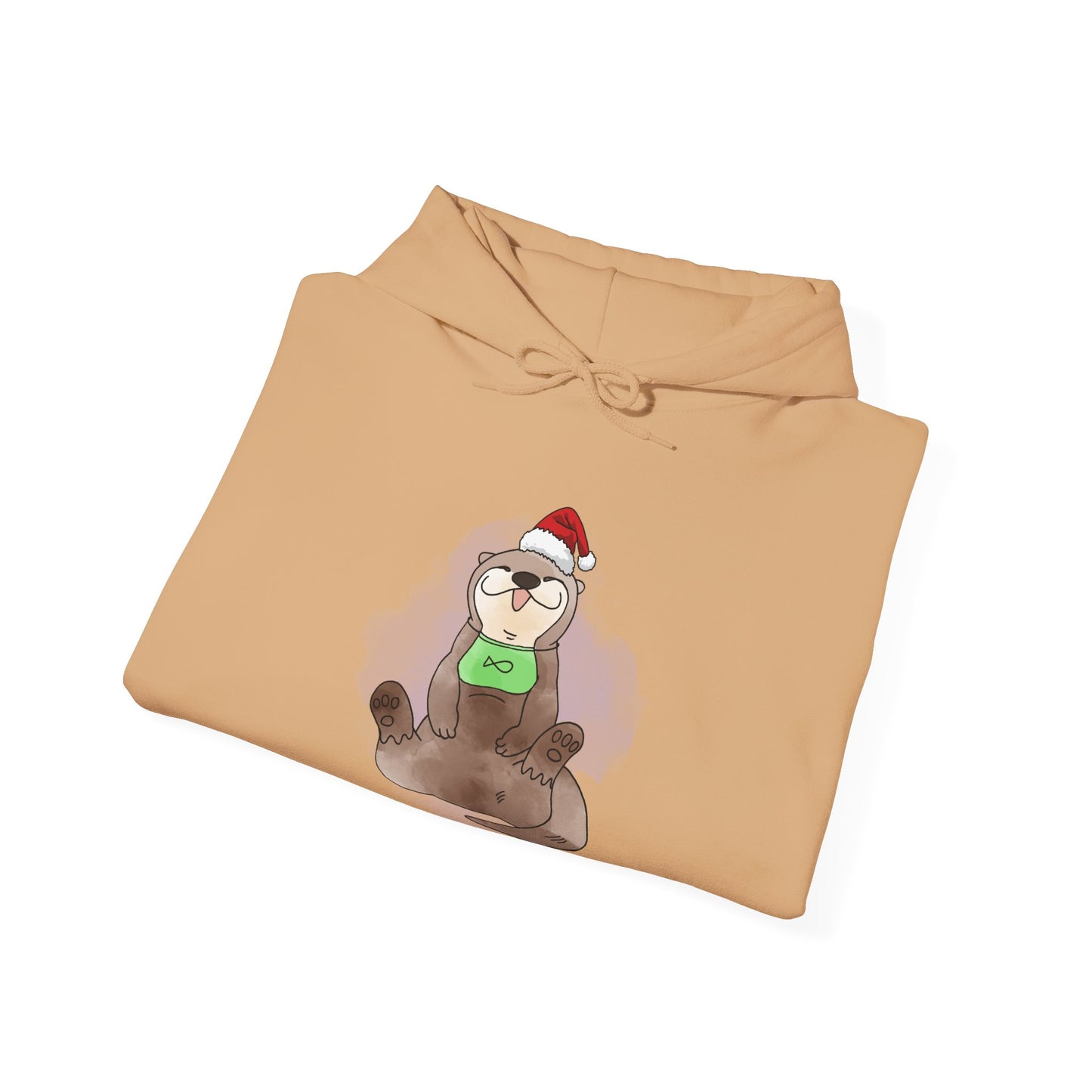 Sweat à capuche unisexe - Loutre de Noël 2 