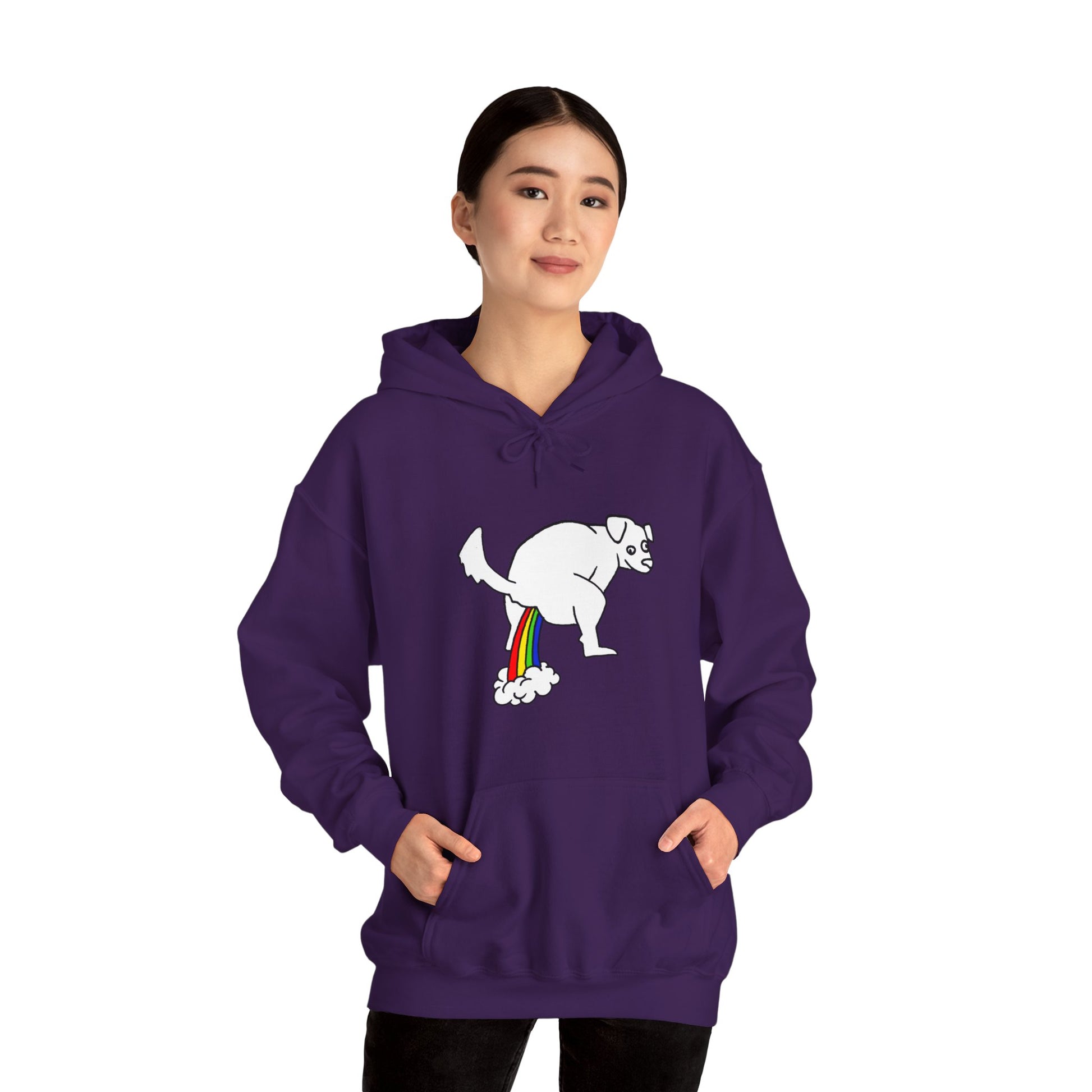 Unisex Hooded Sweatshirt -  Doggy Rainbow Factory - ALIQUOS