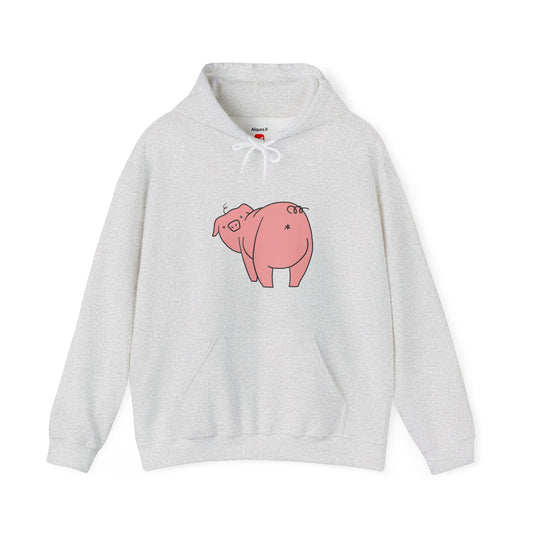 Piggy Rear Unisex Hooded Sweatshirt - ALIQUOS