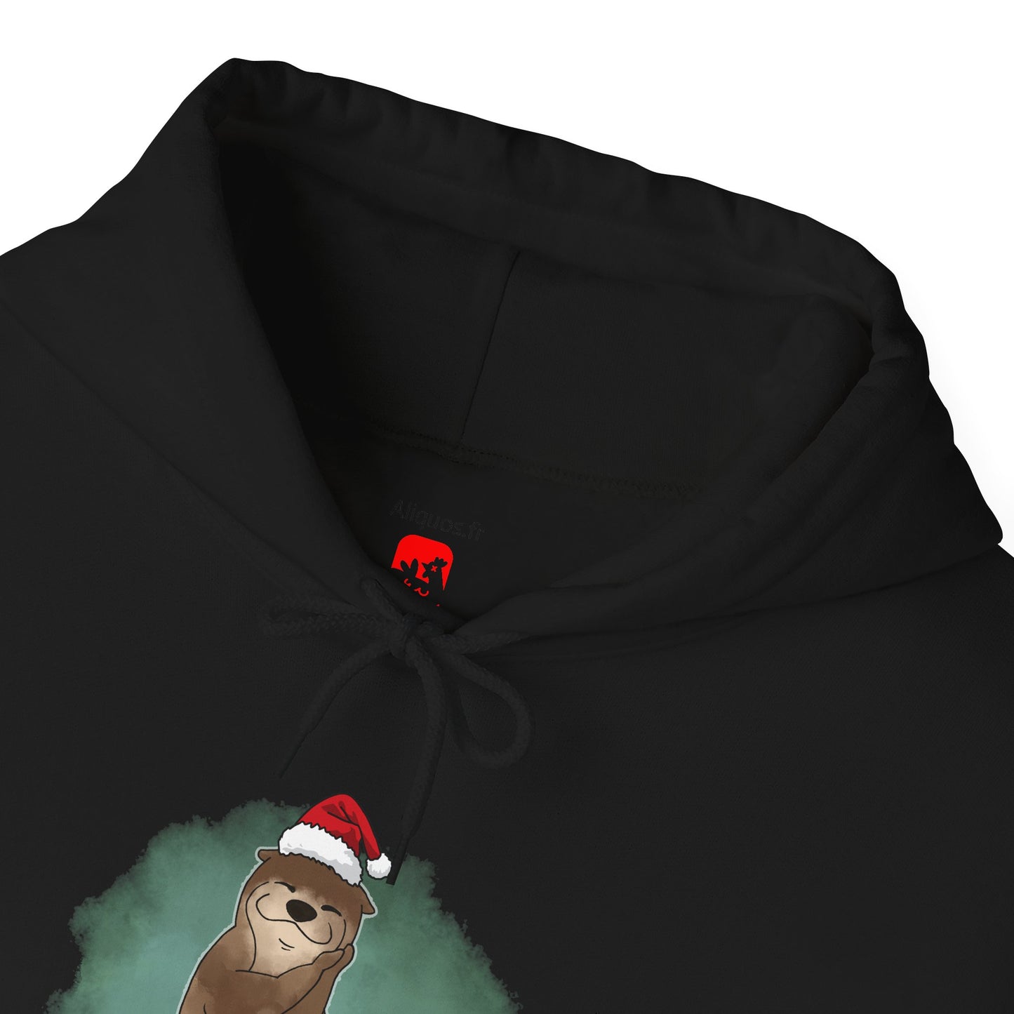 Sweat à capuche unisexe - Loutre de Noël 13 
