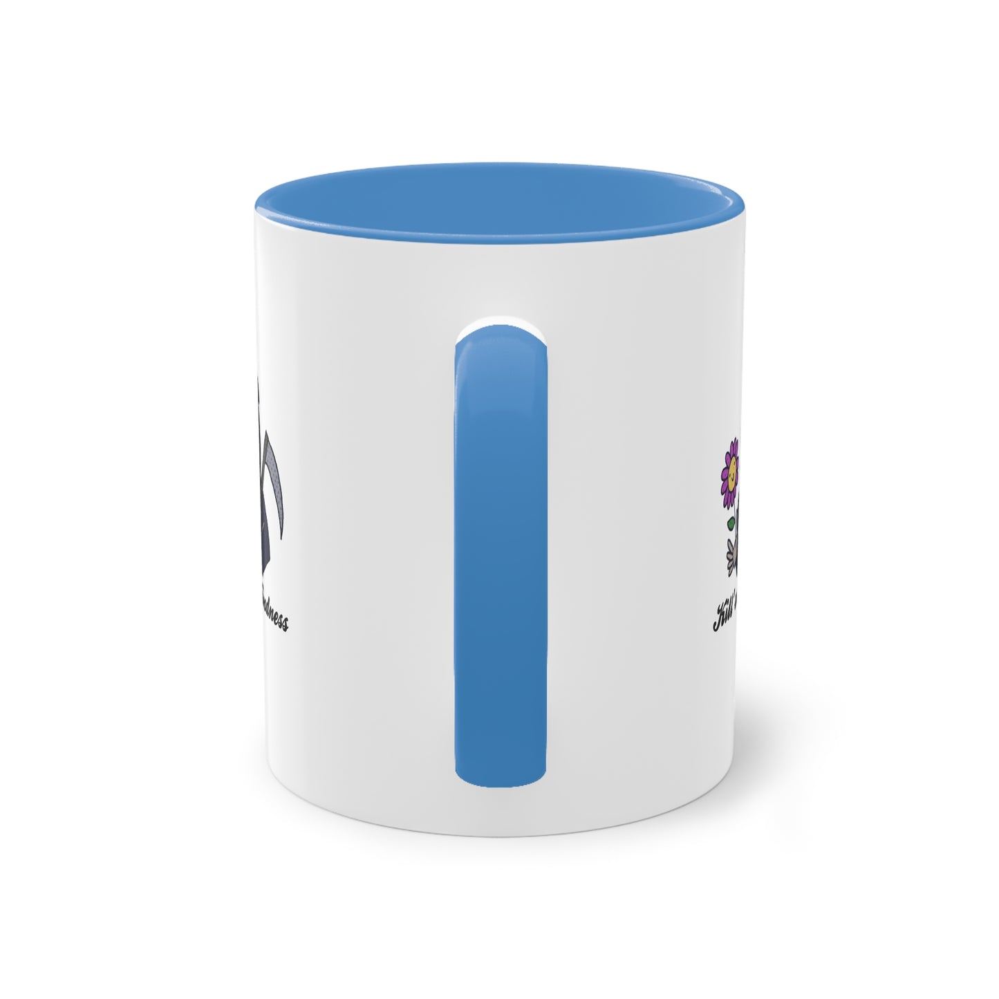 Two Tone Mug - Kill 'Em With Kindness Design - ALIQUOS