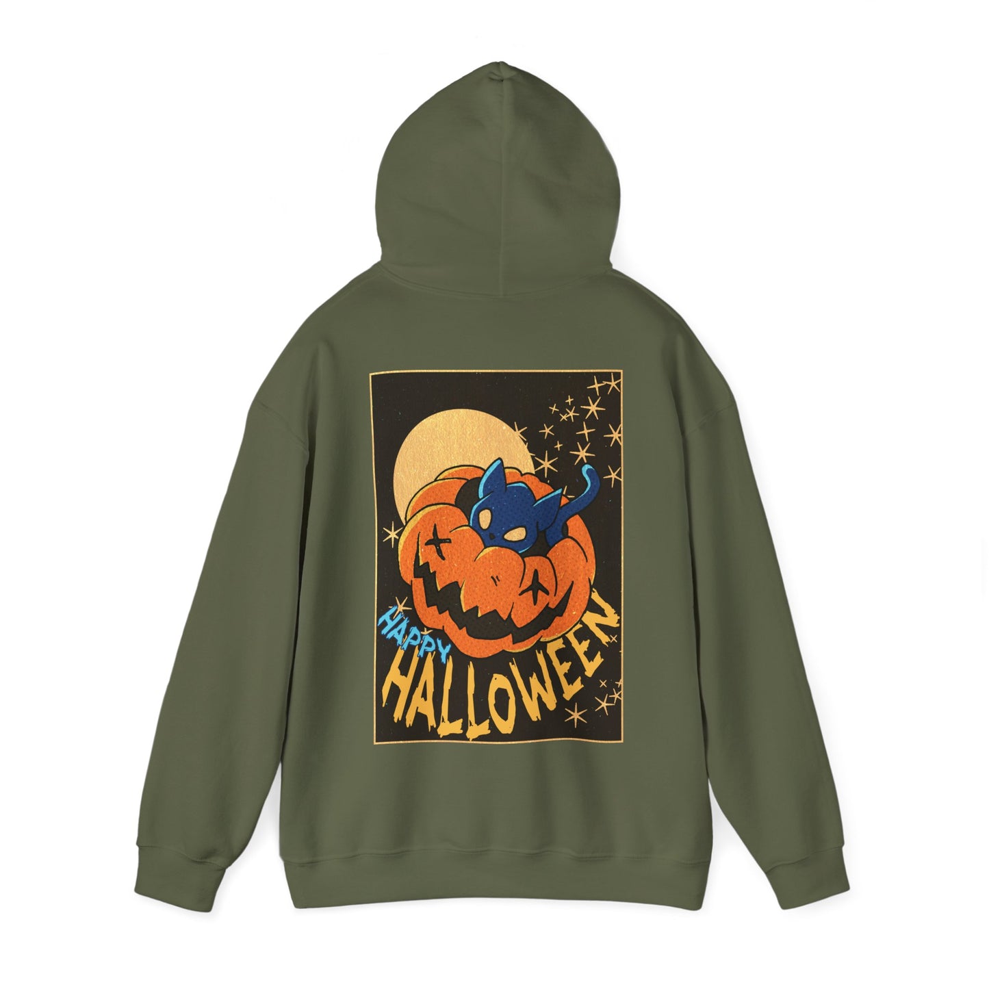 Sweat à capuche unisexe - Motif « Kitty Pumpkin » 