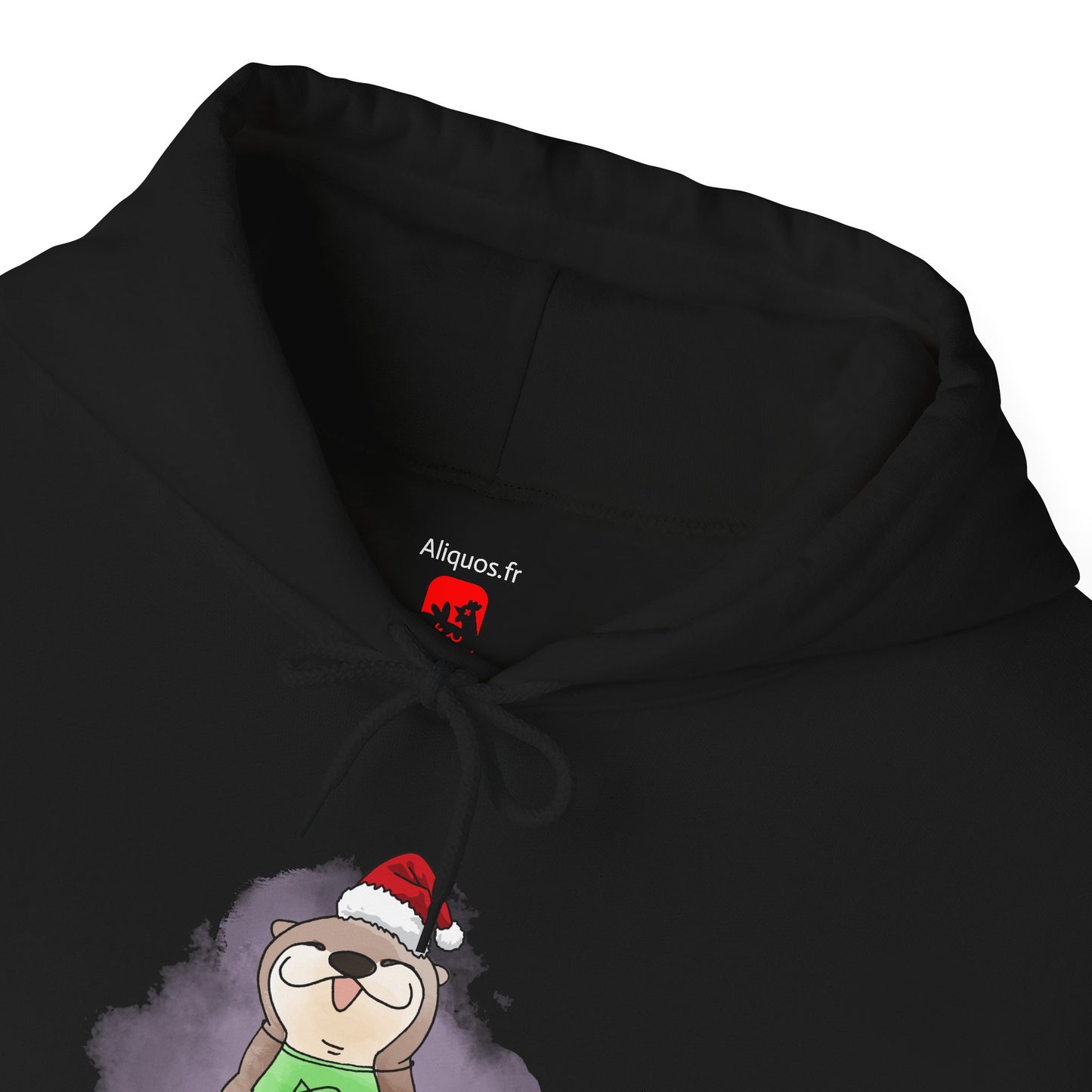 Sweat à capuche unisexe - Loutre de Noël 2 