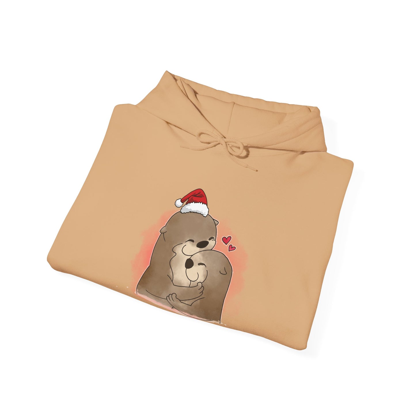 Sweat à capuche unisexe - Loutre de Noël 11 