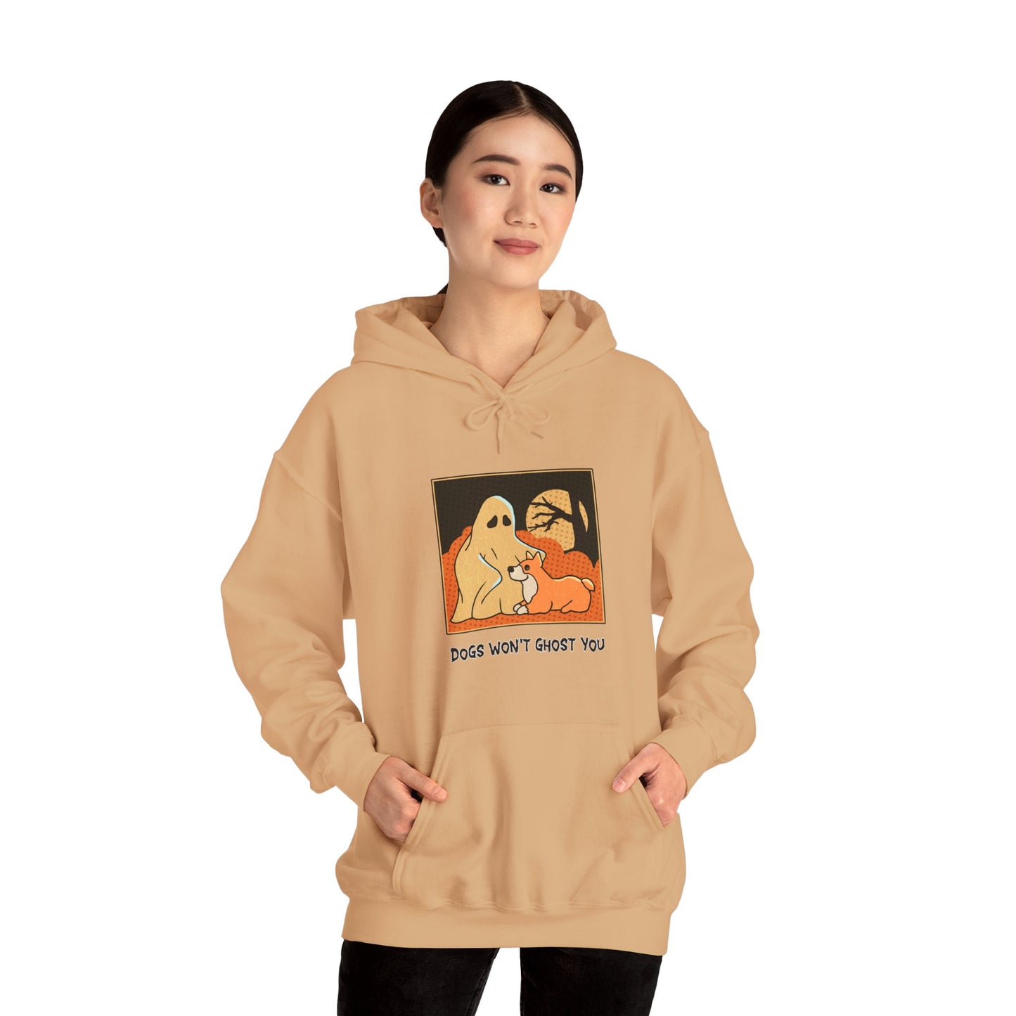 Unisex Hooded Sweatshirt -  'Dogs Won't Ghost You' - ALIQUOS