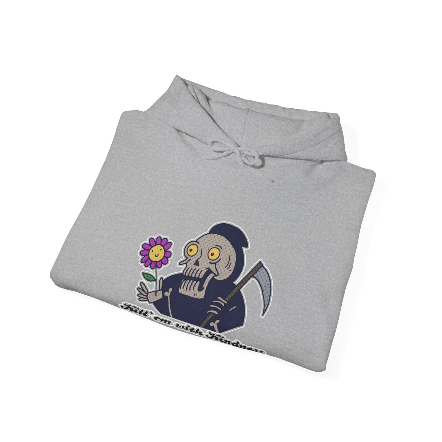 Unisex Hooded Sweatshirt -  Kill 'Em With Kindness Design - ALIQUOS