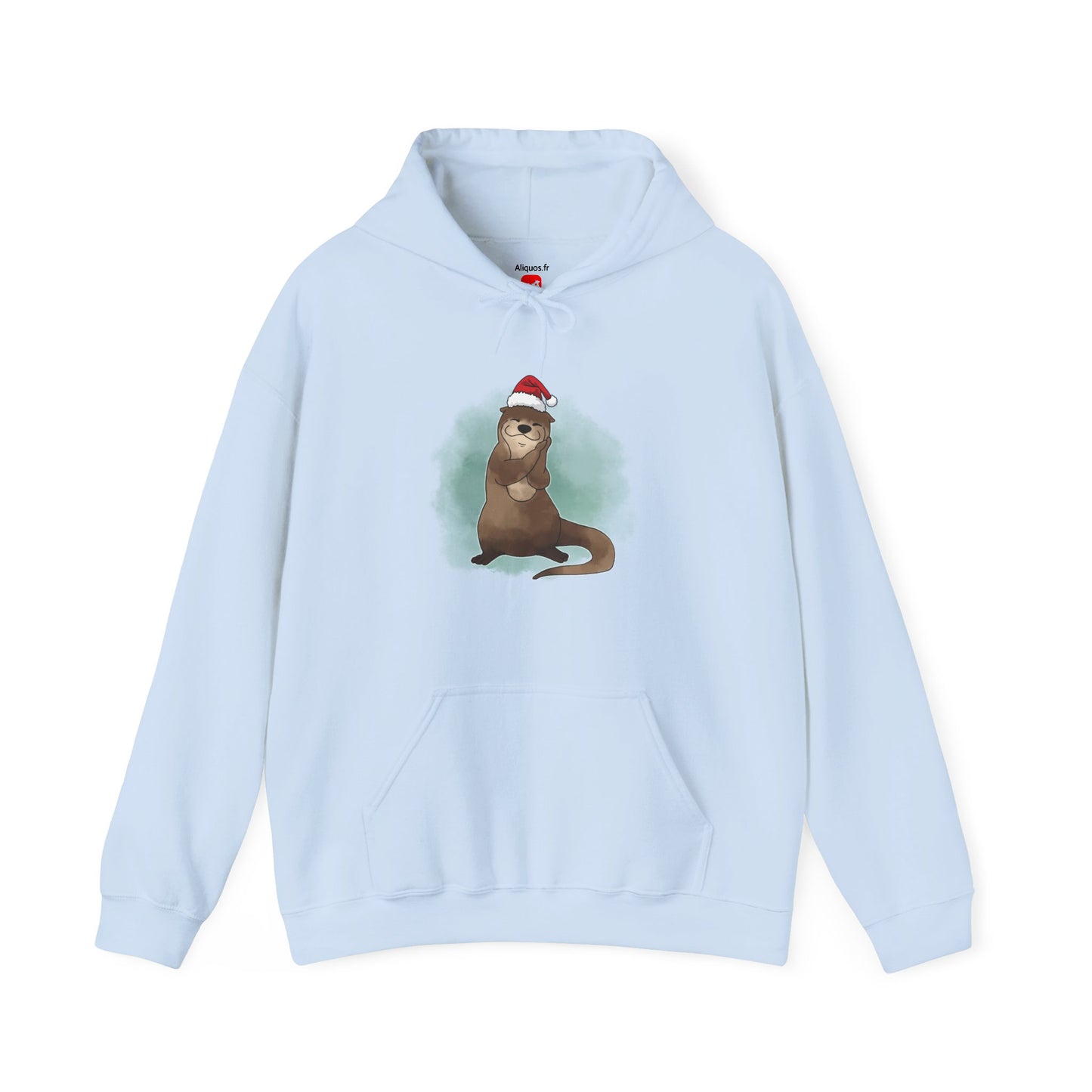 Sweat à capuche unisexe - Loutre de Noël 13 