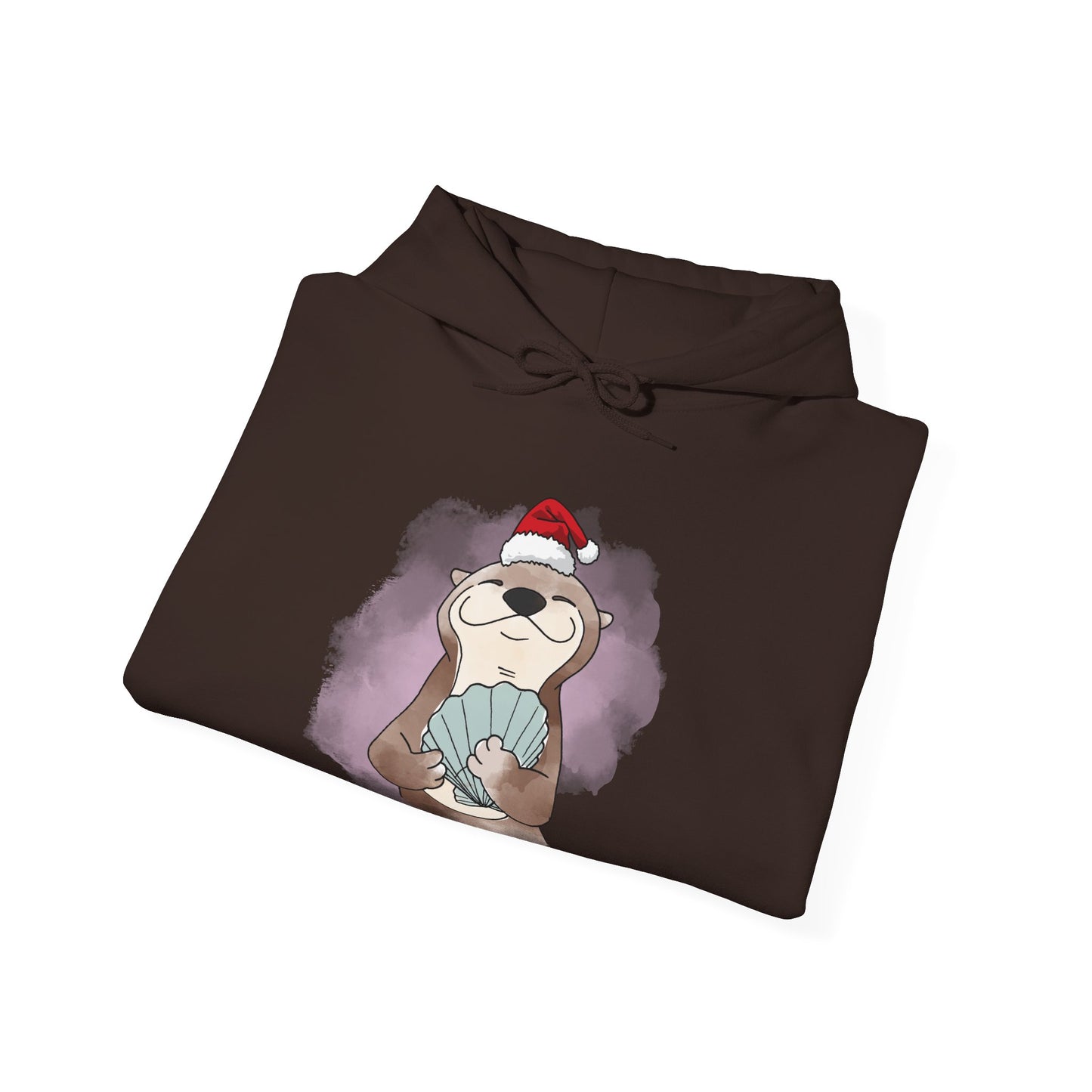 Sweat à capuche unisexe - Loutre de Noël 3 