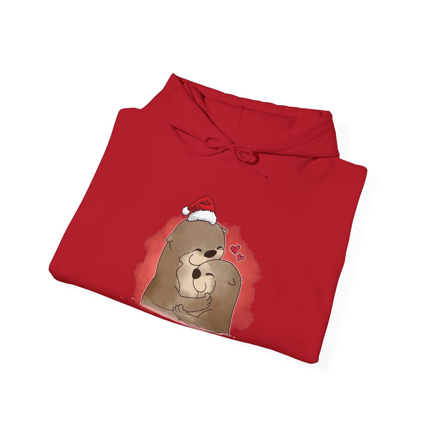 Sweat à capuche unisexe - Loutre de Noël 11 