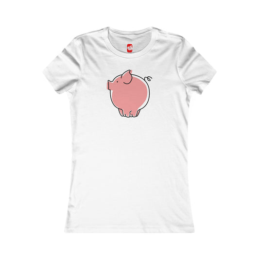 Pudgy Piggy Women's fitted Tee - ALIQUOS