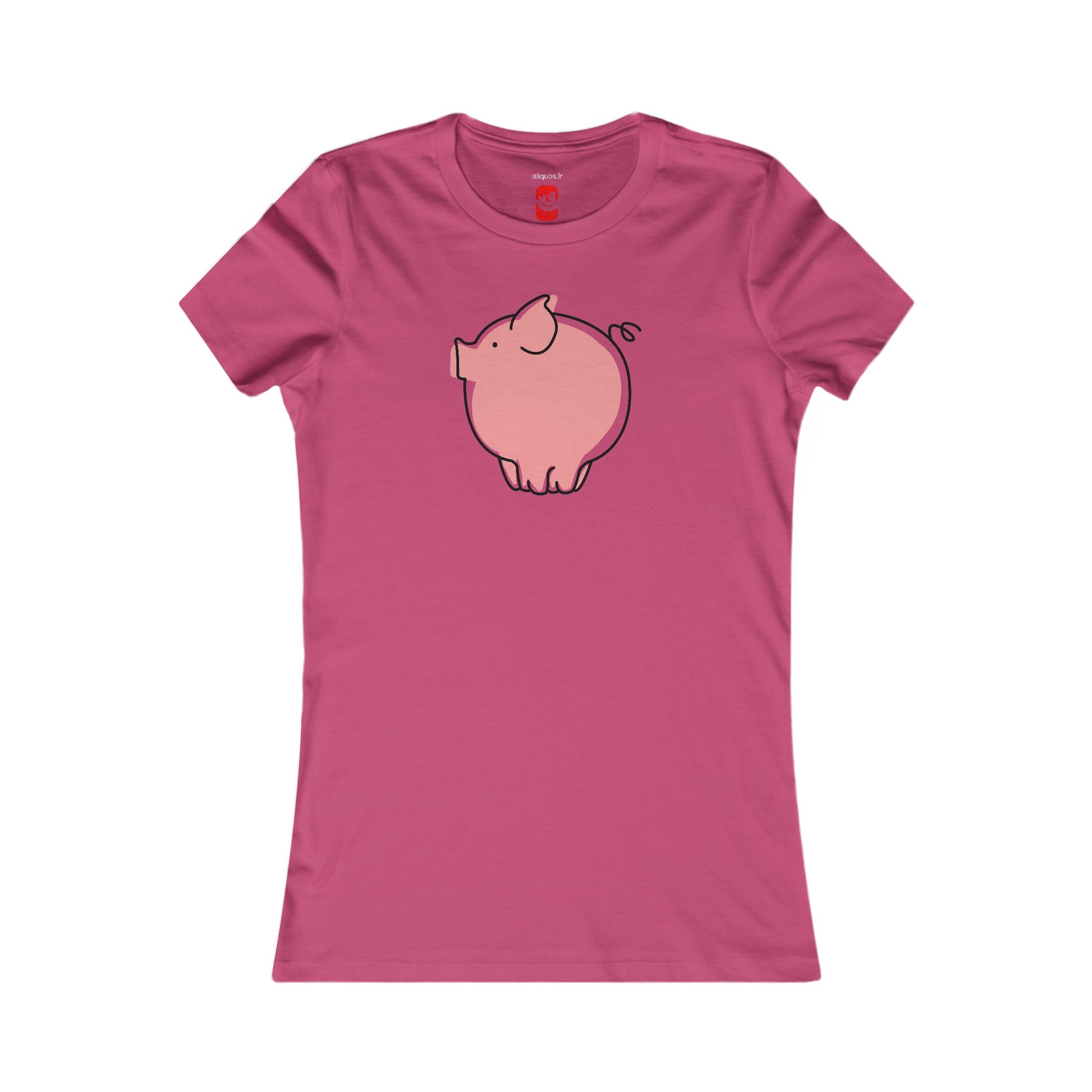 Pudgy Piggy Women's fitted Tee - ALIQUOS