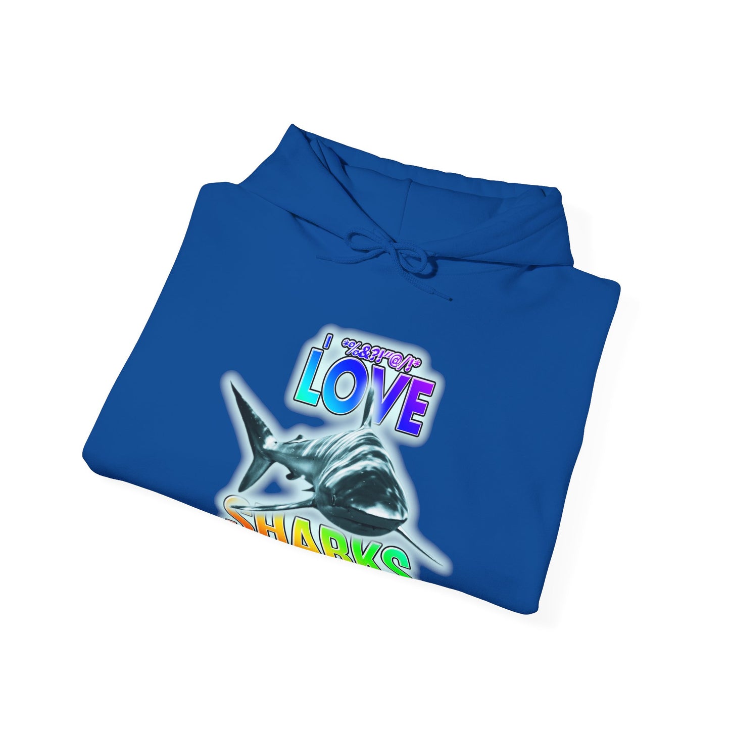 Sweat à capuche unisexe - J'adore les requins - Aliquos 