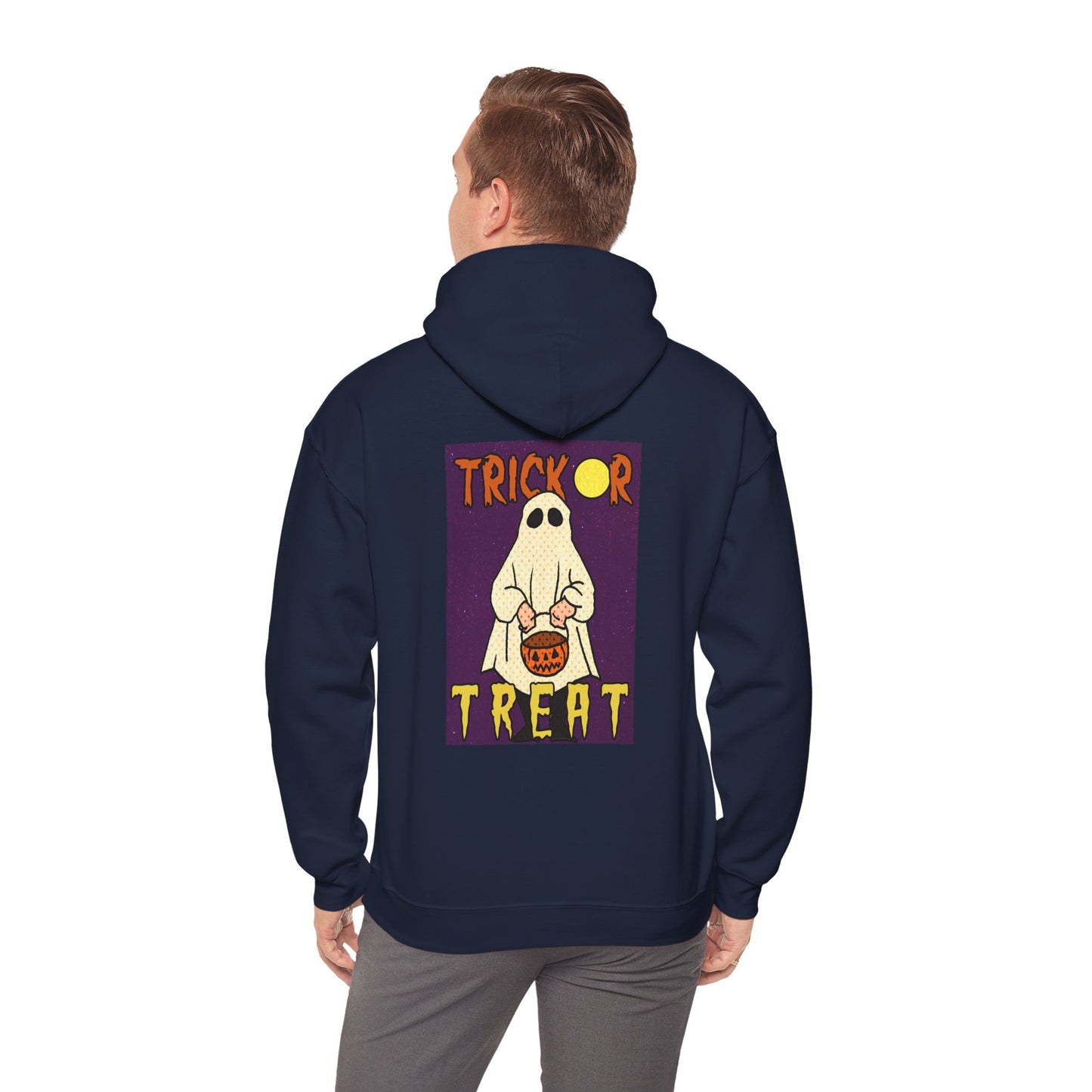 Sweat à capuche unisexe - Motif « Trick or Treat Ghost » 