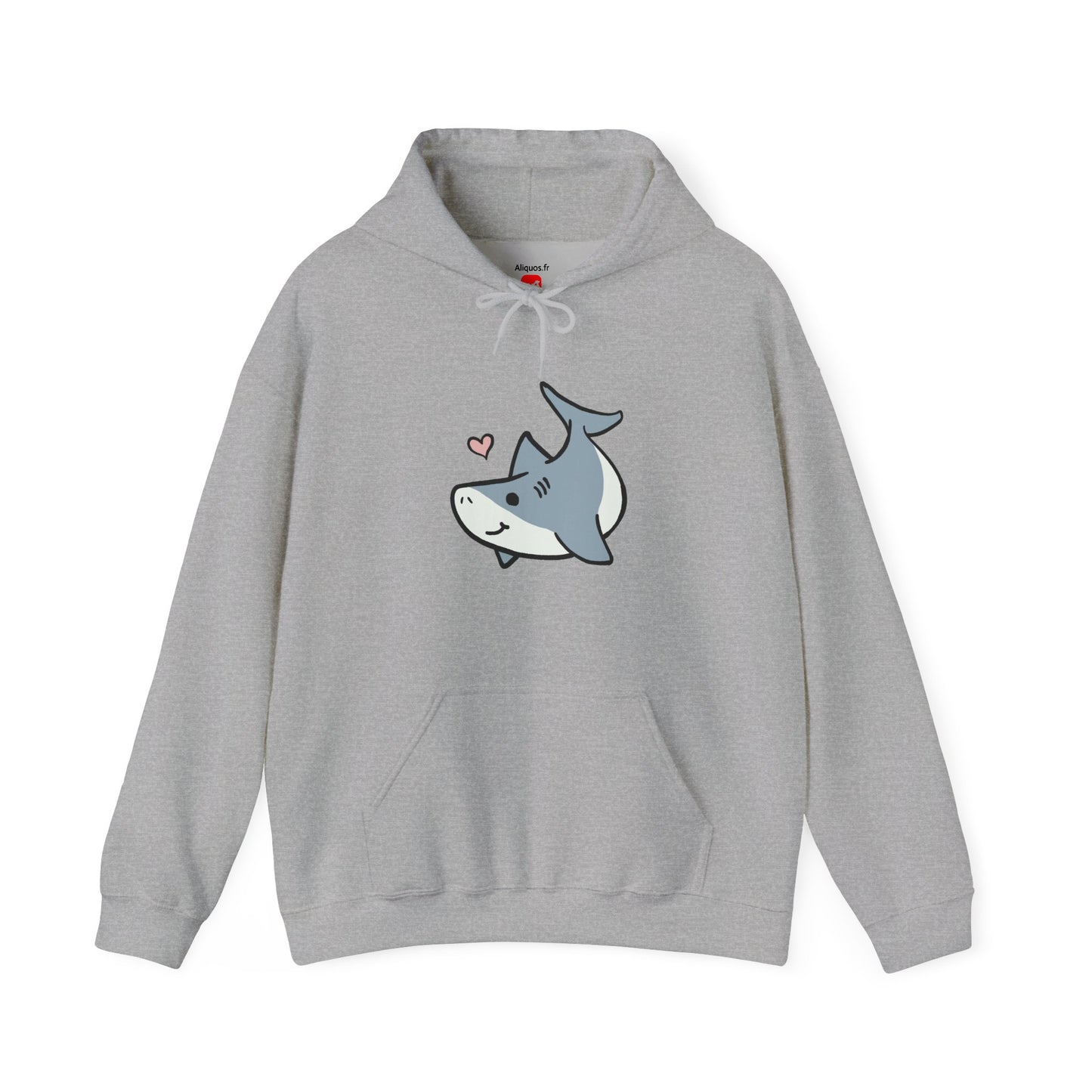 Sweat à capuche unisexe - Love Shark - Aliquos 
