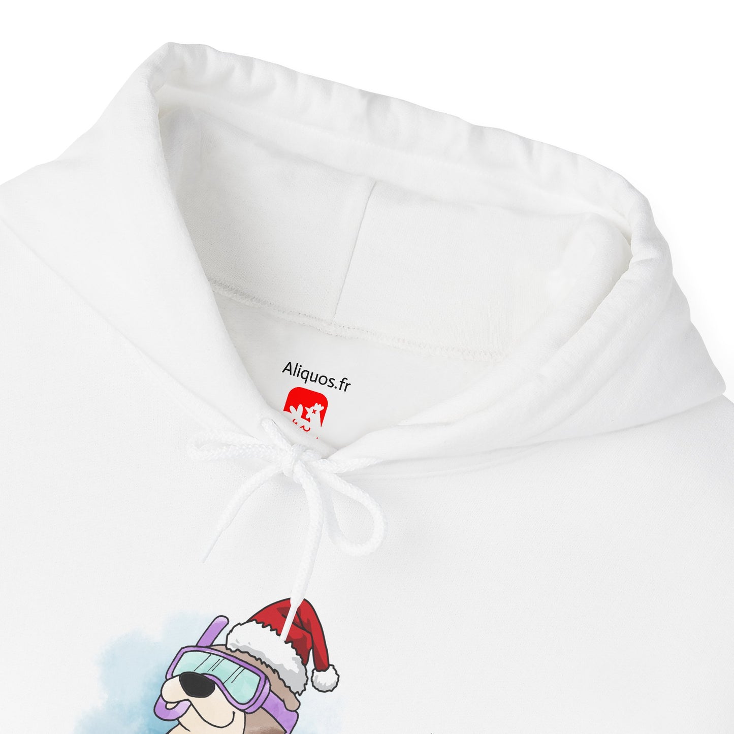 Sweat à capuche unisexe - Loutre de Noël 4 