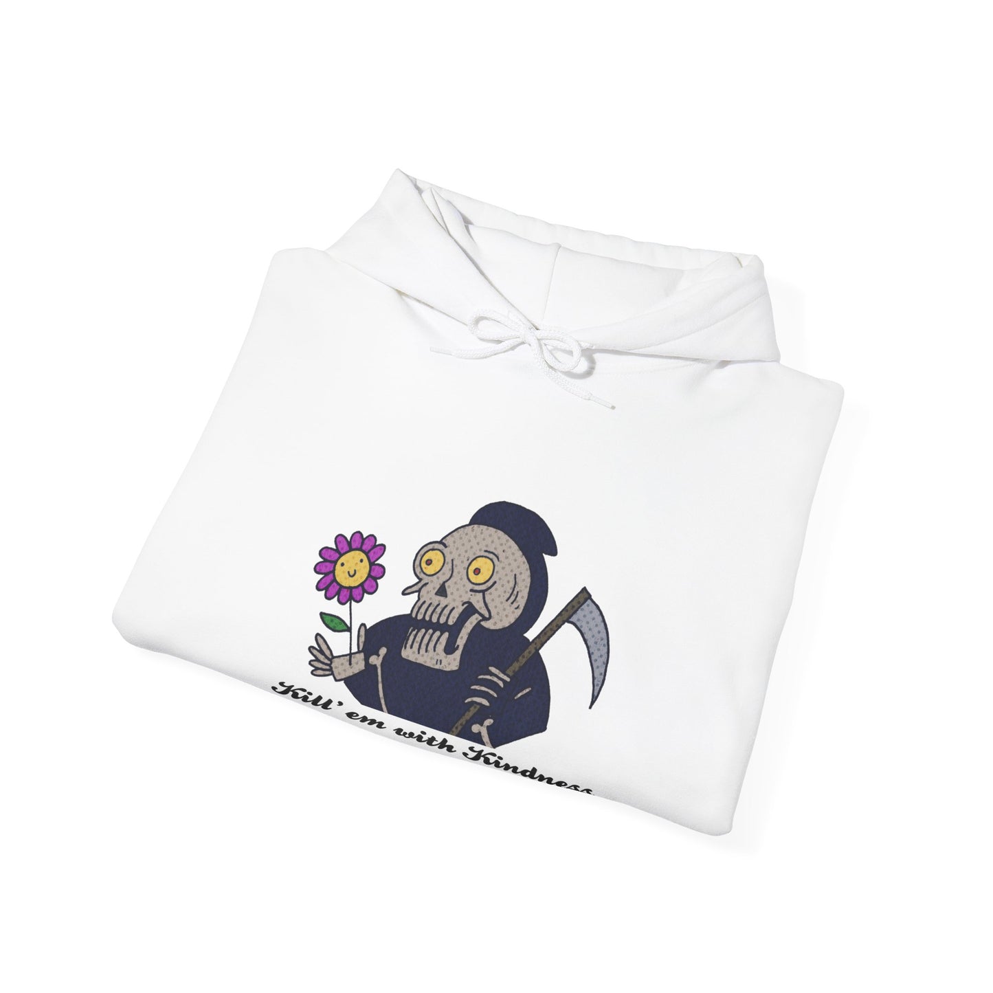 Unisex Hooded Sweatshirt -  Kill 'Em With Kindness Design - ALIQUOS