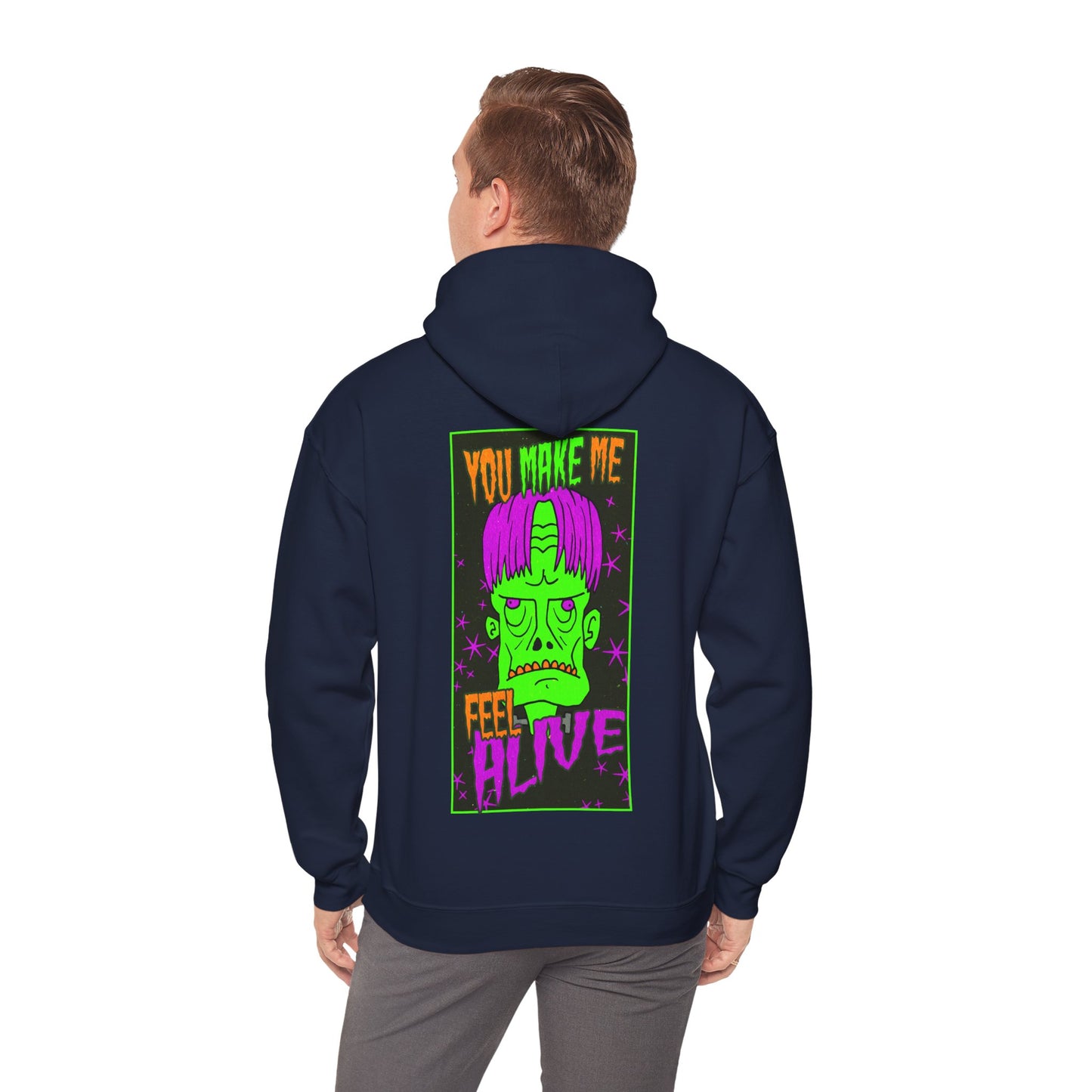 Unisex Hooded Sweatshirt - Frankenstein Monster Design - ALIQUOS