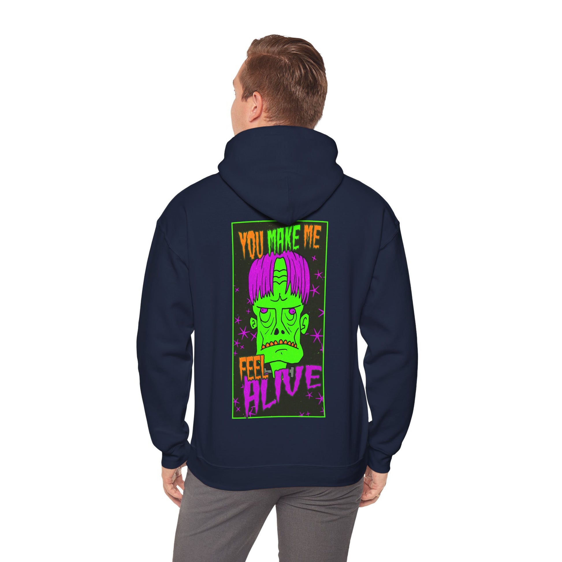 Unisex Hooded Sweatshirt - Frankenstein Monster Design - ALIQUOS