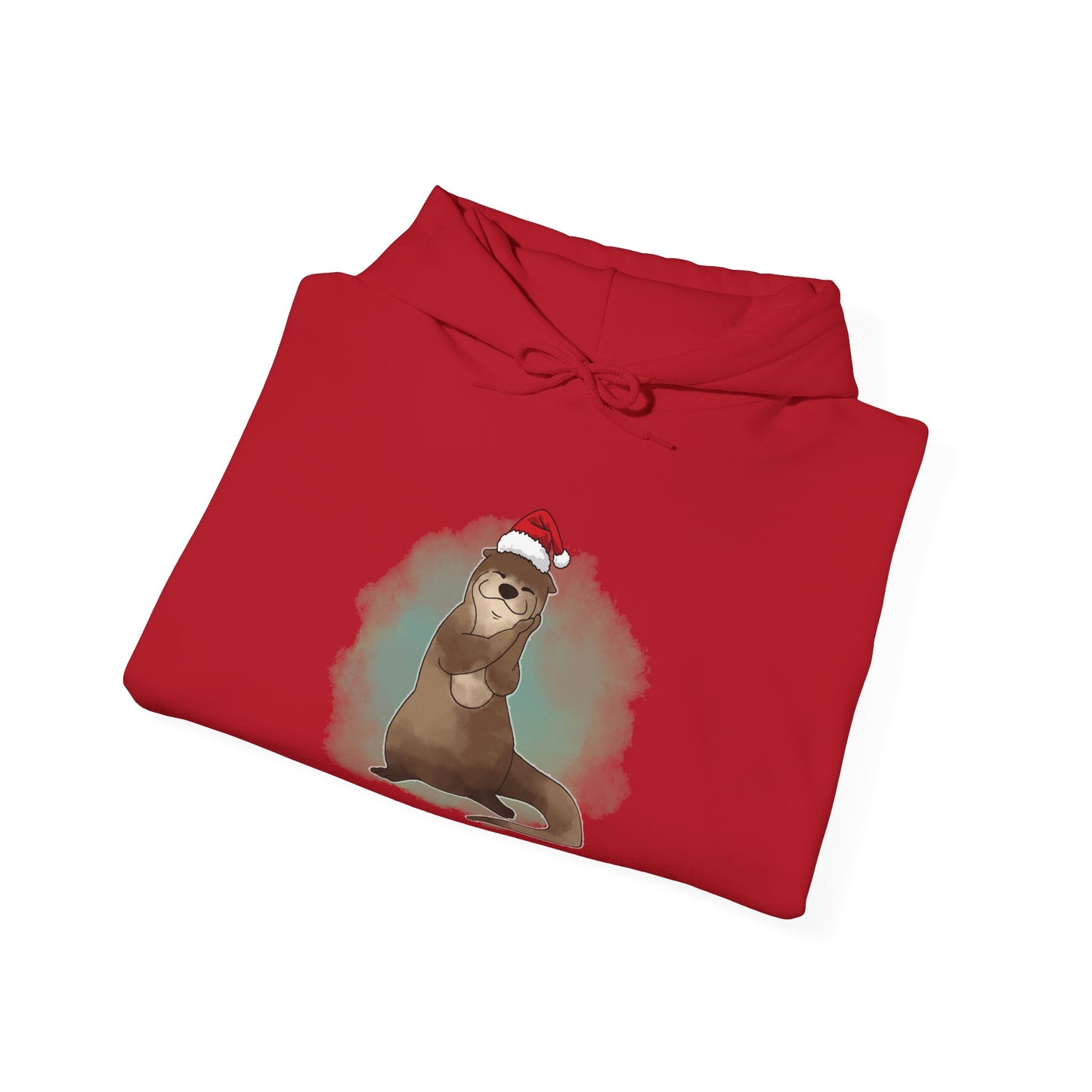 Sweat à capuche unisexe - Loutre de Noël 13 