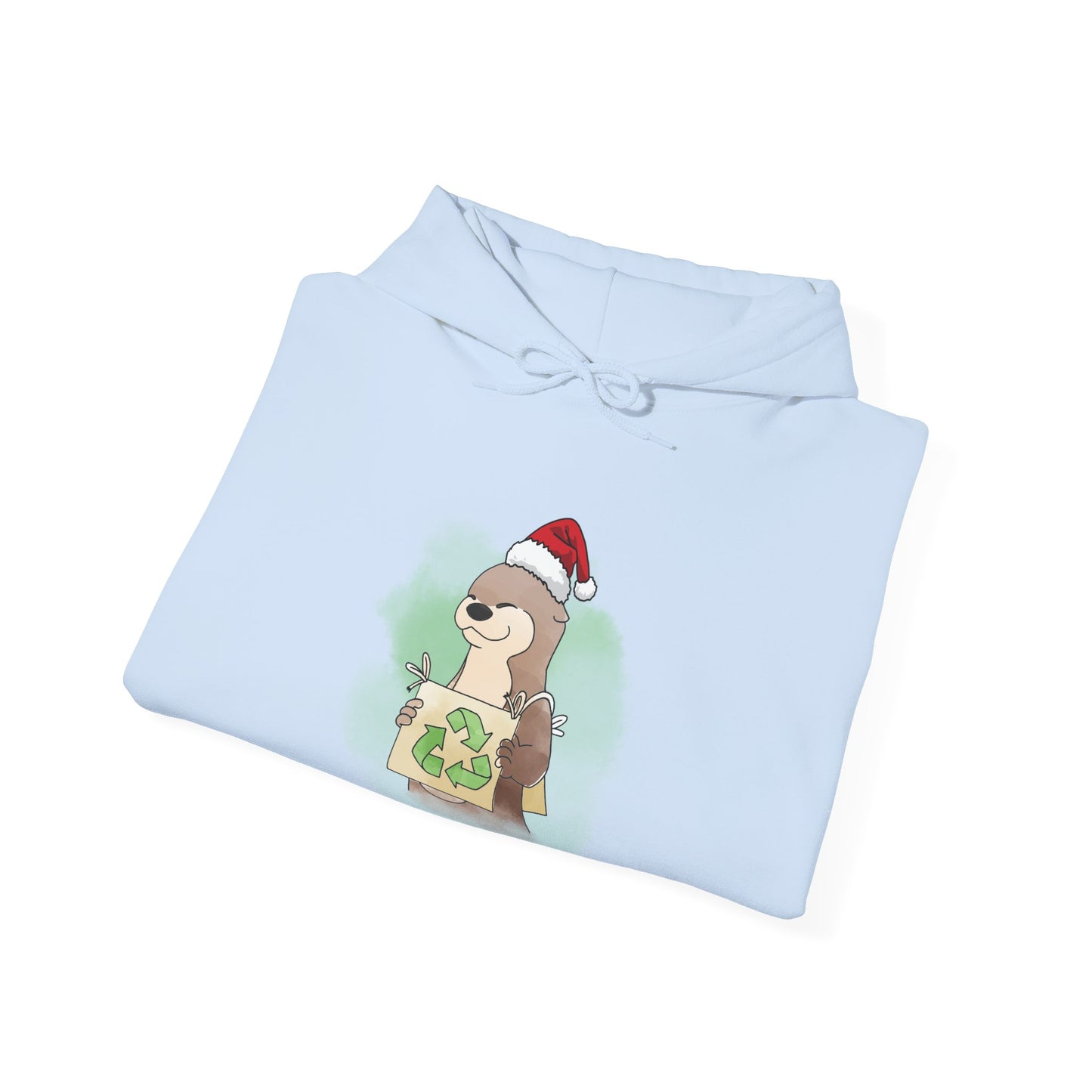 Sweat à capuche unisexe - Loutre de Noël 5 