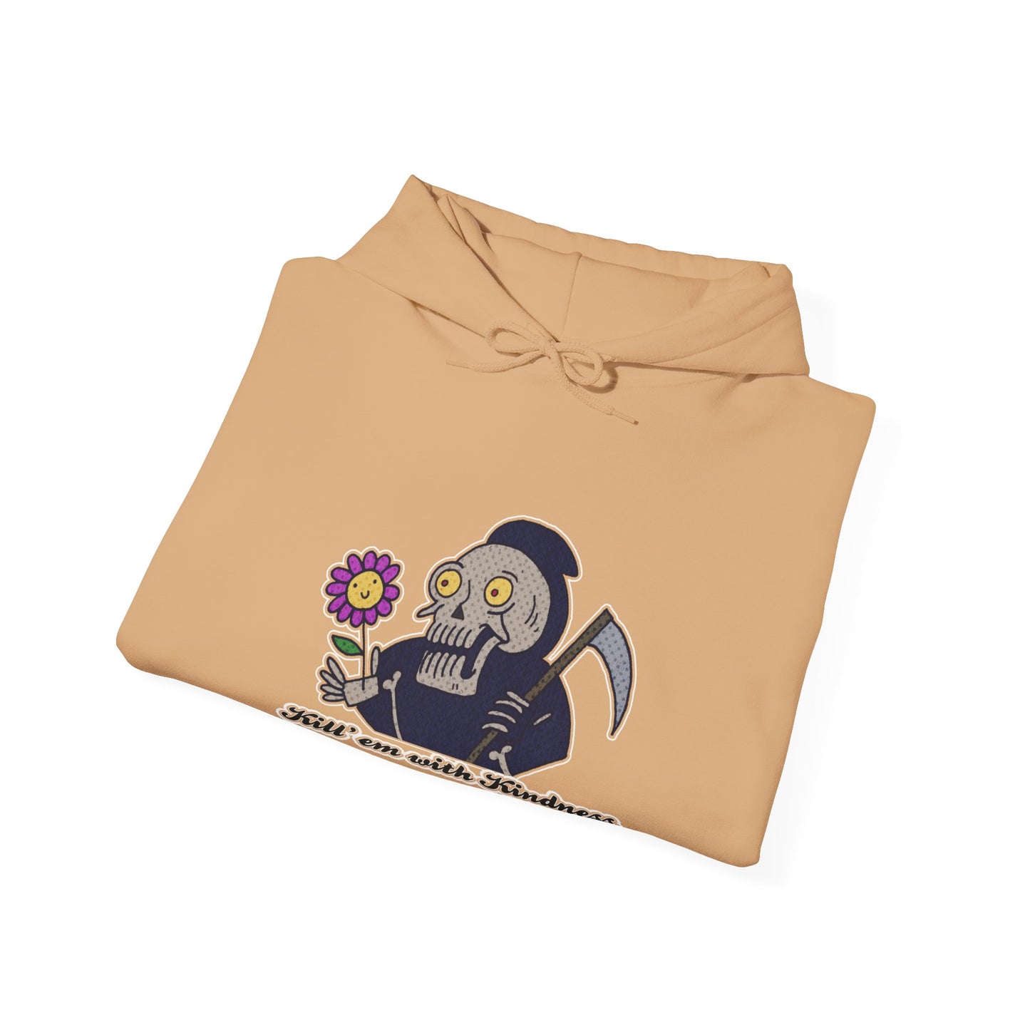 Unisex Hooded Sweatshirt -  Kill 'Em With Kindness Design - ALIQUOS