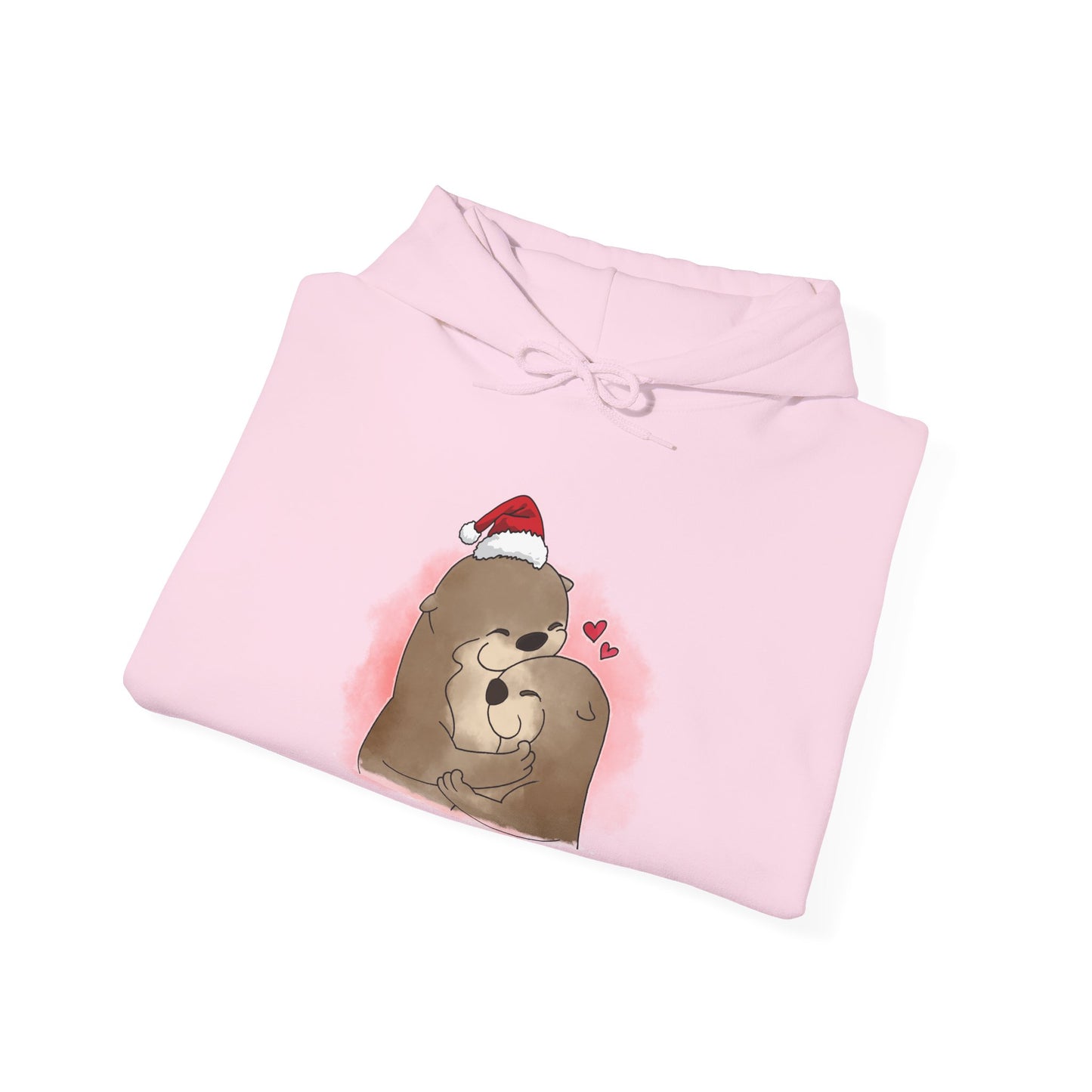 Sweat à capuche unisexe - Loutre de Noël 11 