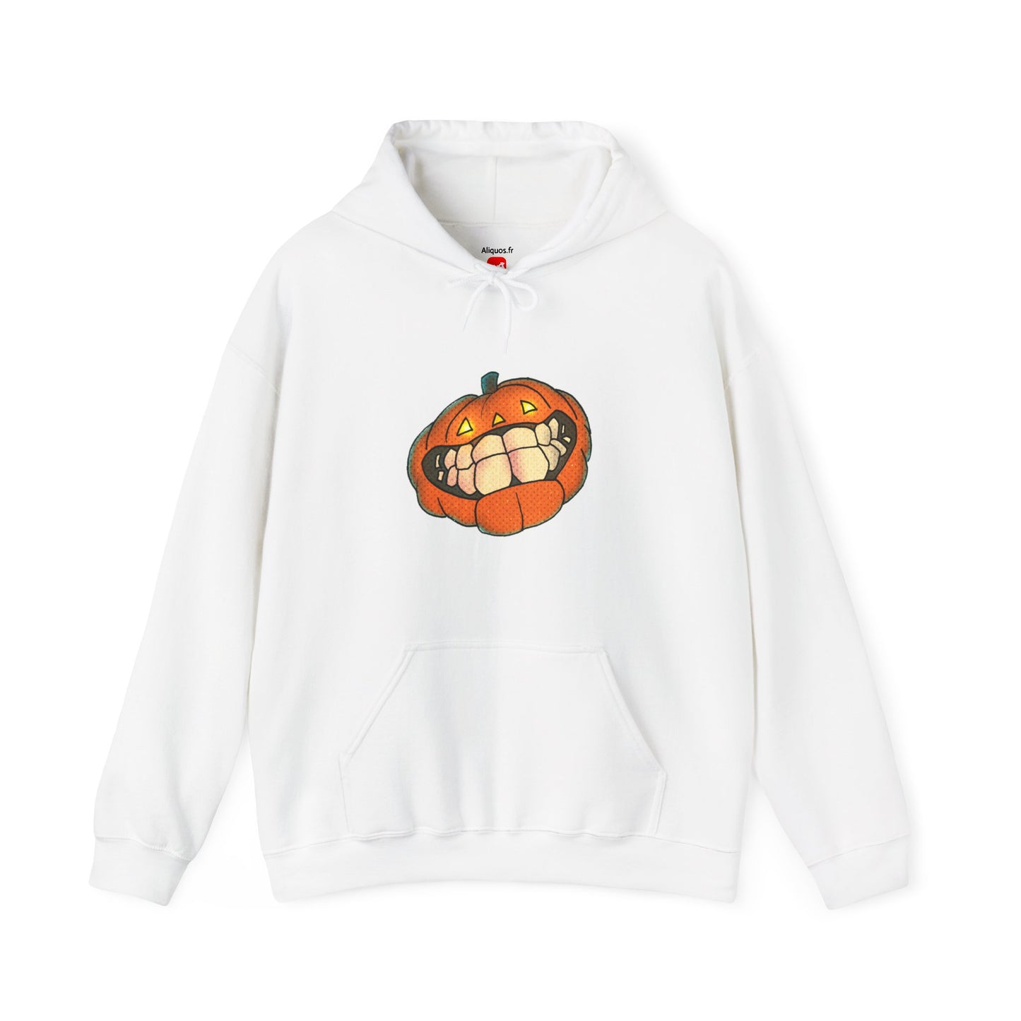 Sweat à capuche unisexe - Motif « citrouille souriante » 