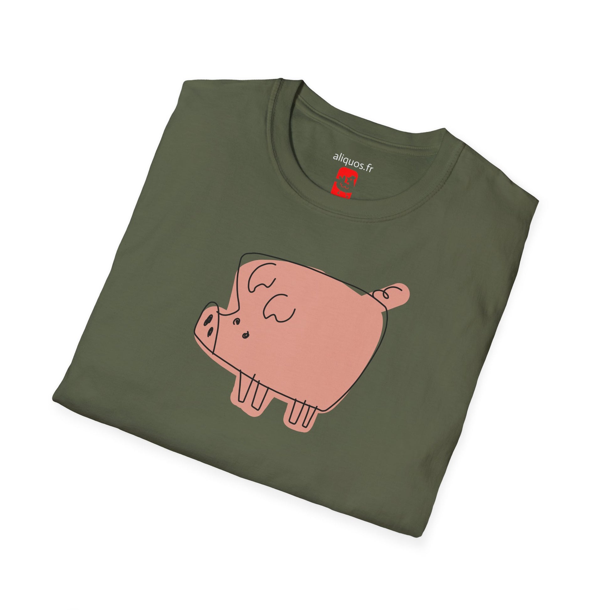 Blocky Piggy Unisex Tee - ALIQUOS