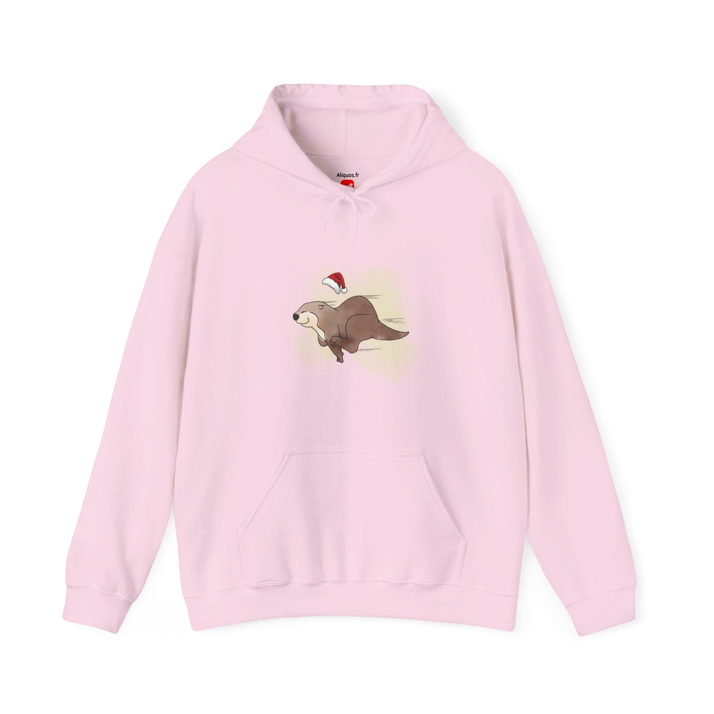 Sweat à capuche unisexe - Loutre de Noël 17 