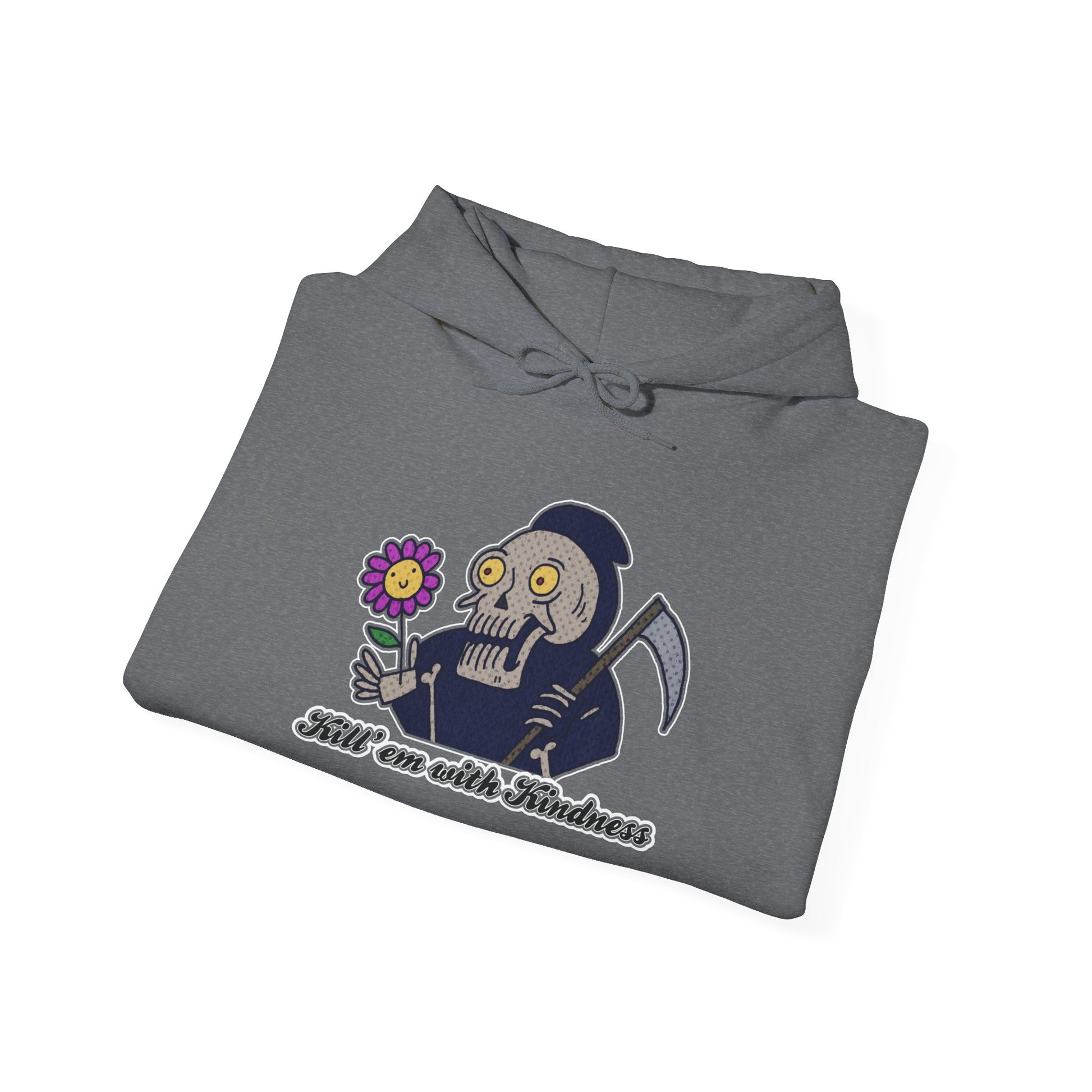 Unisex Hooded Sweatshirt -  Kill 'Em With Kindness Design - ALIQUOS