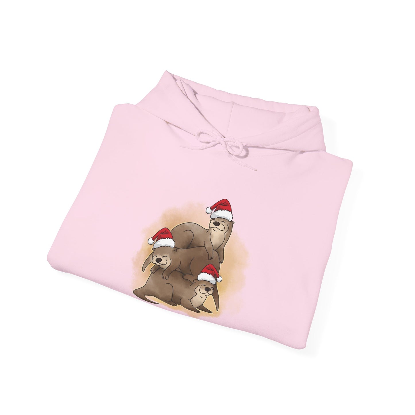 Sweat à capuche unisexe - Loutre de Noël 12 
