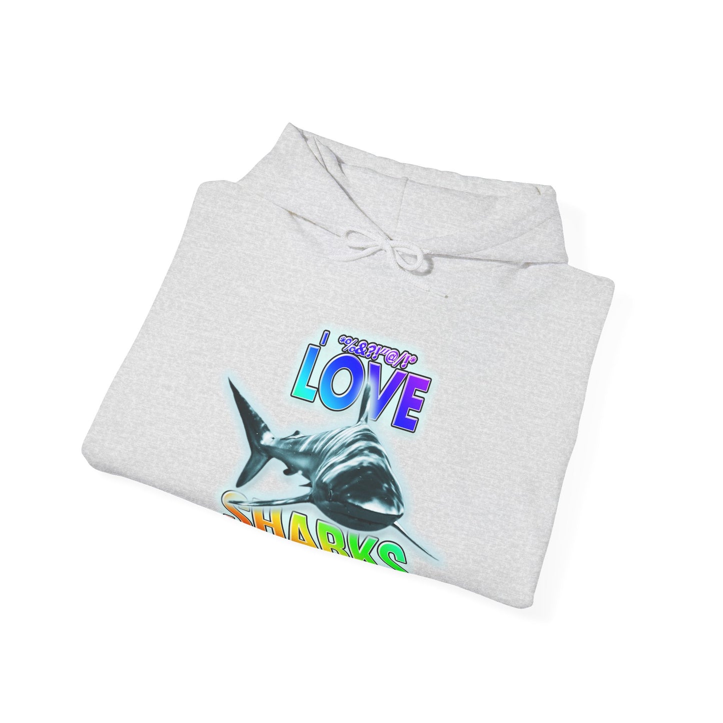 Sweat à capuche unisexe - J'adore les requins - Aliquos 
