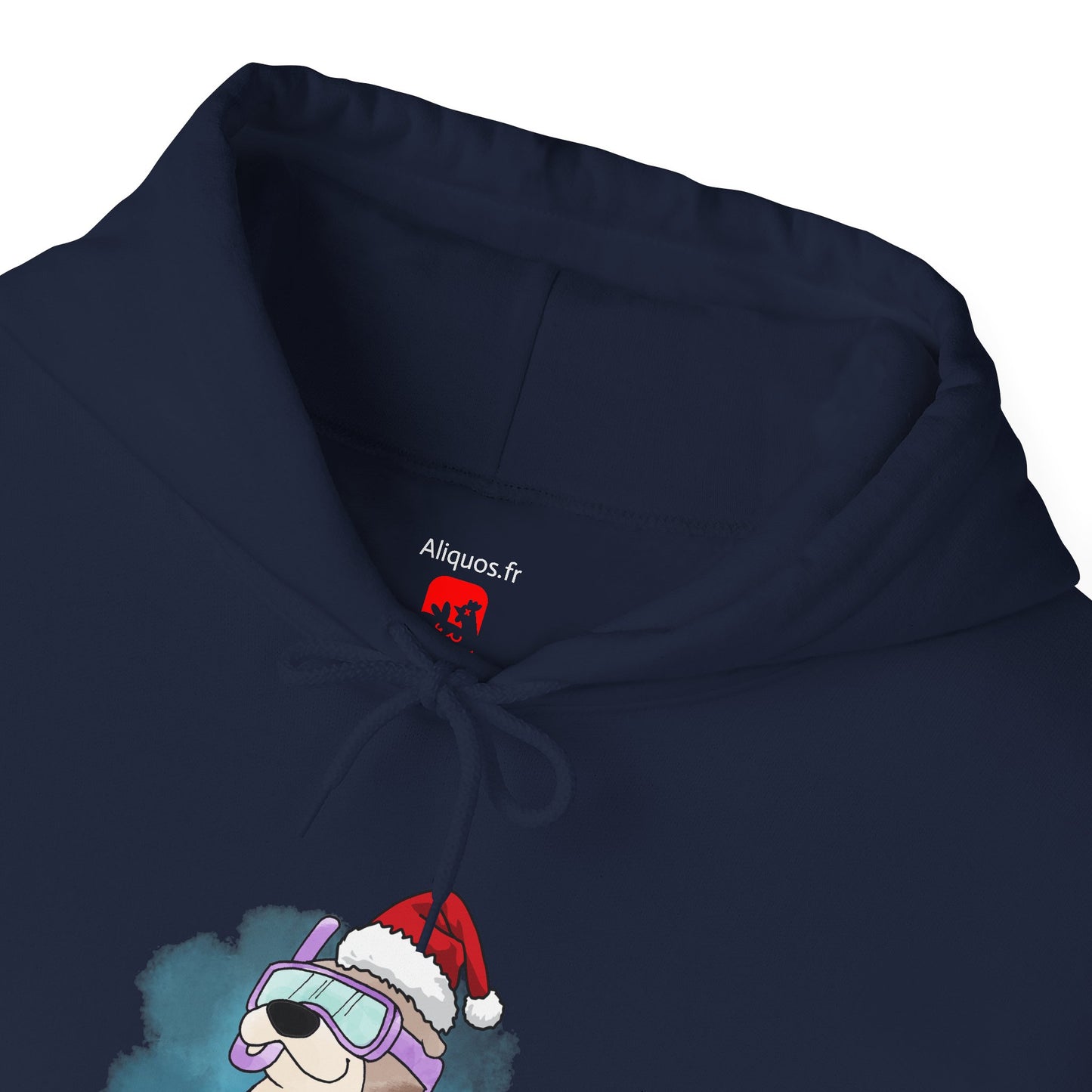 Sweat à capuche unisexe - Loutre de Noël 4 