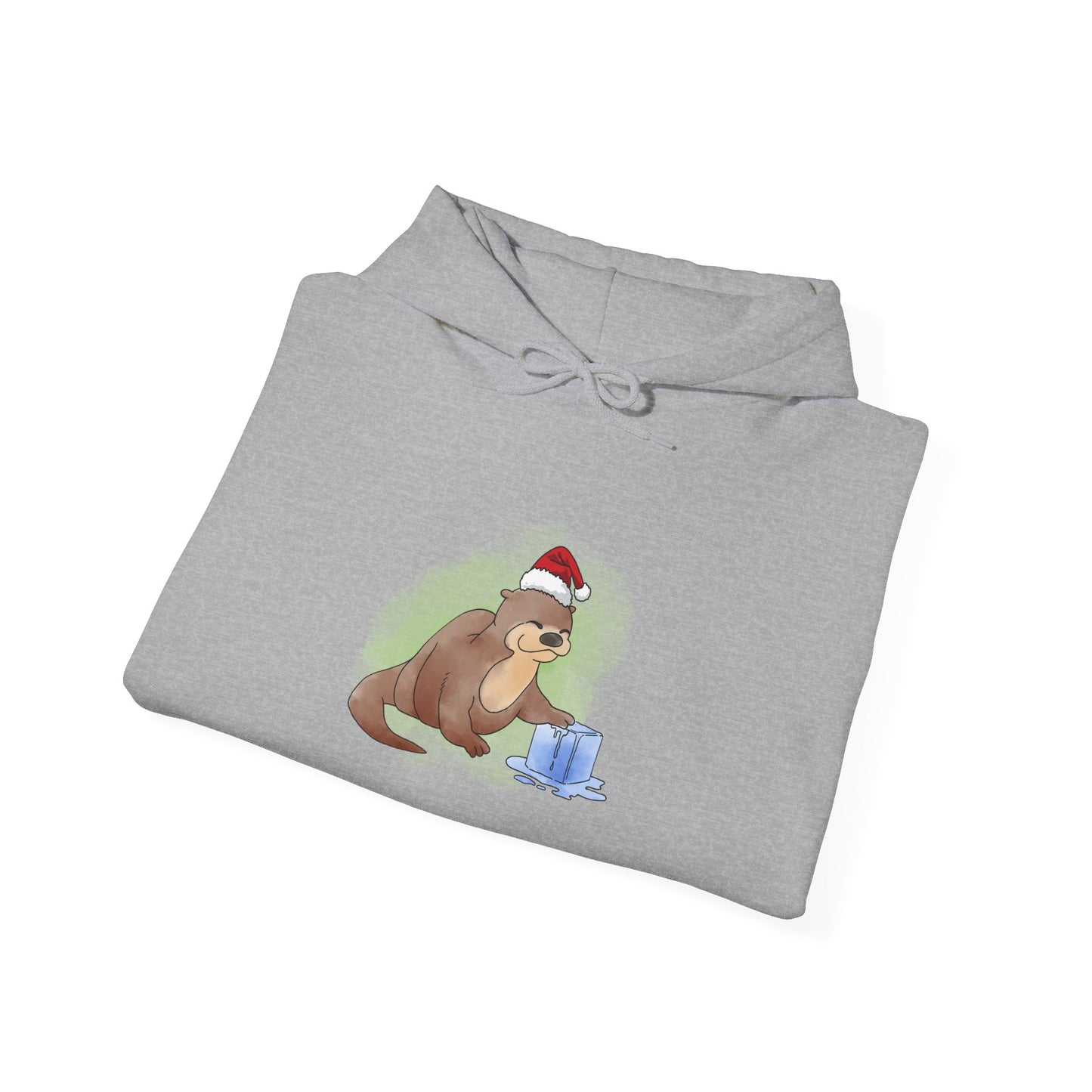 Sweat à capuche unisexe - Loutre de Noël 9 