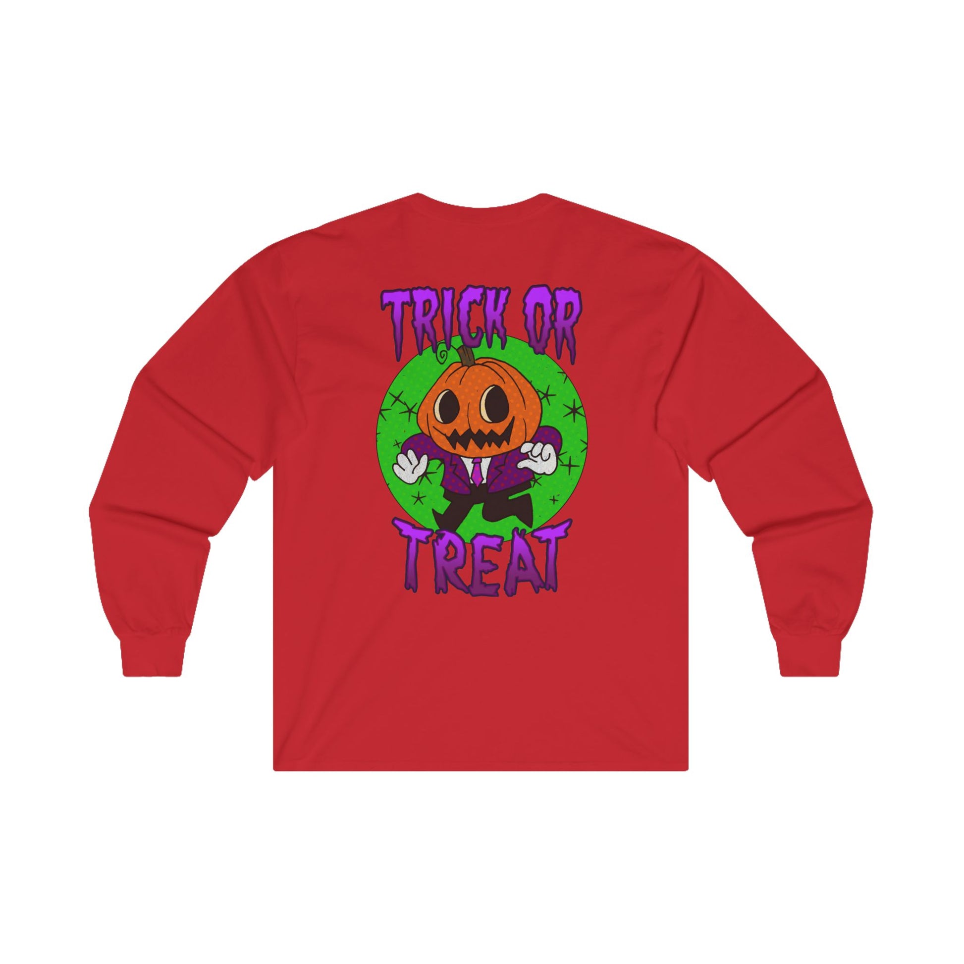 Long Sleeve Tee - Halloween Jack O' Lantern - ALIQUOS