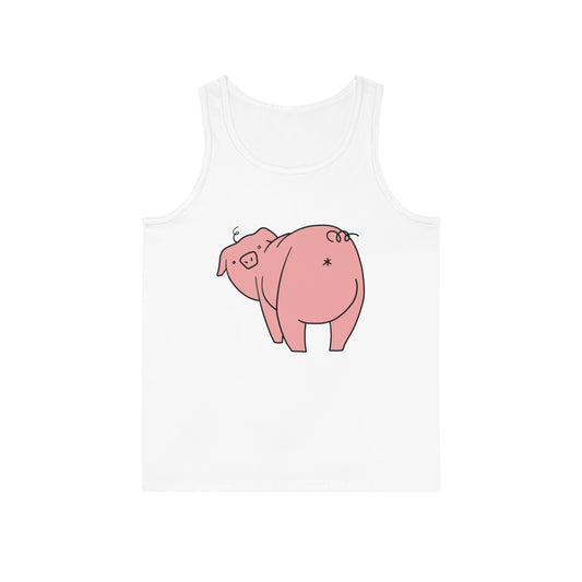 Piggy Rear Unisex Softstyle Tank Top - ALIQUOS