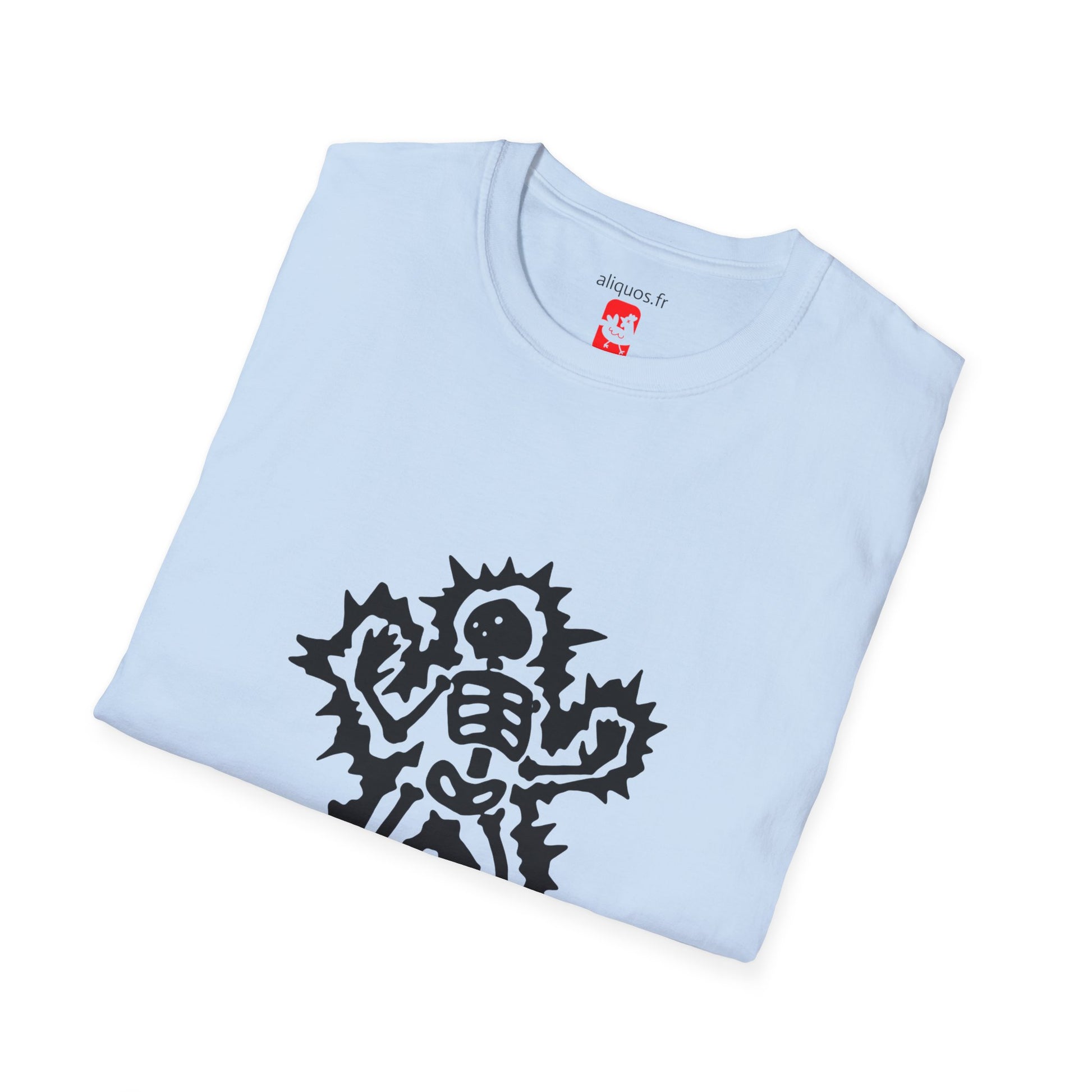 Unisex Tee - Halloween Skeleton 'Game Over' Design - ALIQUOS
