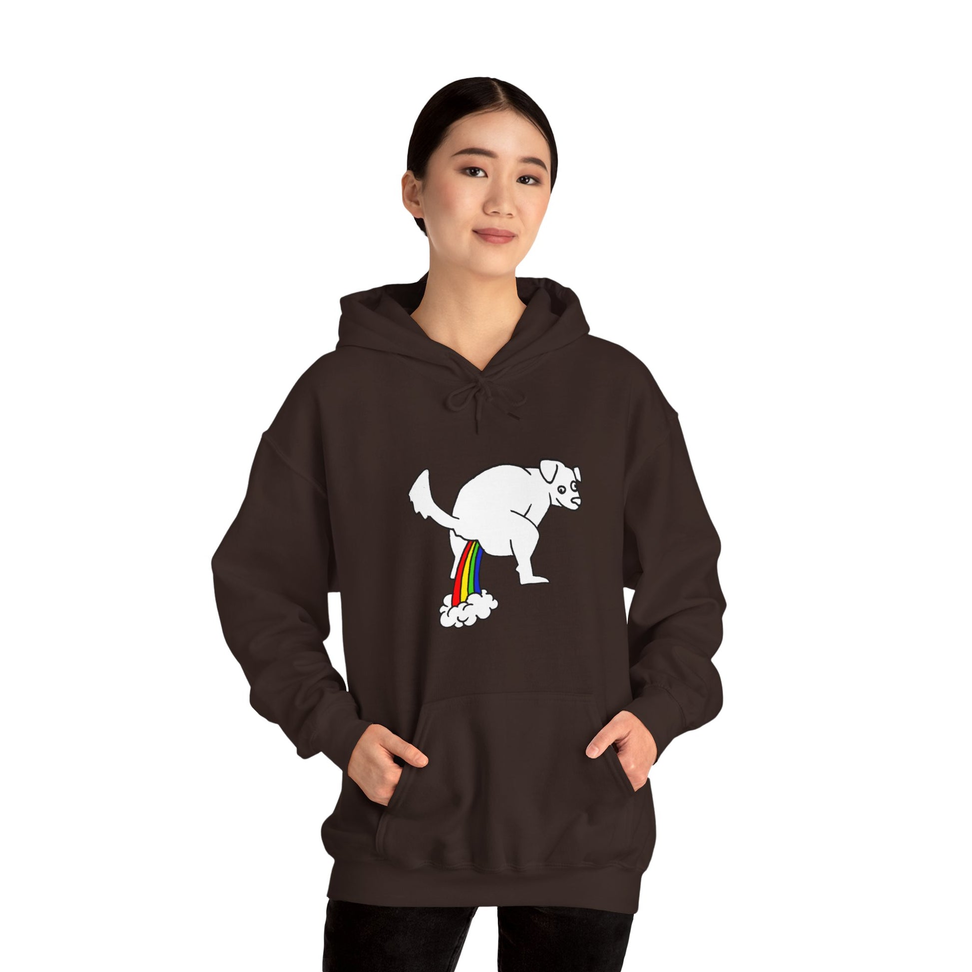 Unisex Hooded Sweatshirt -  Doggy Rainbow Factory - ALIQUOS