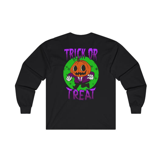 Long Sleeve Tee - Halloween Jack O' Lantern - ALIQUOS