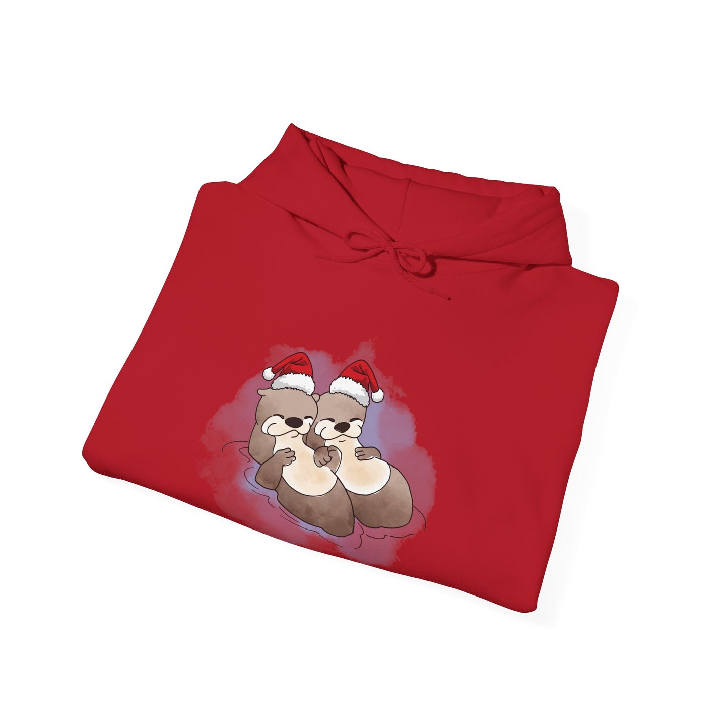 Sweat à capuche unisexe - Loutre de Noël 8 