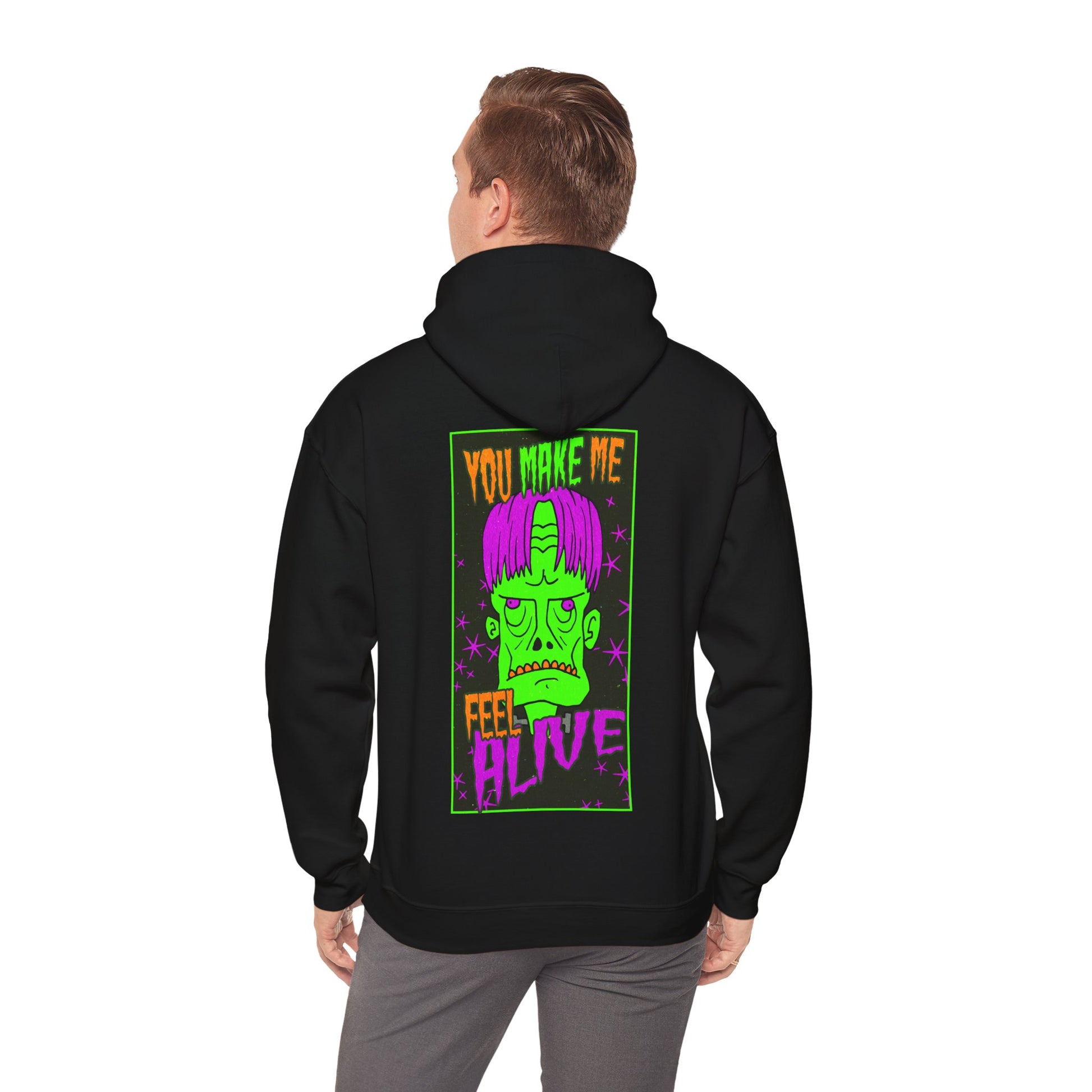 Unisex Hooded Sweatshirt - Frankenstein Monster Design - ALIQUOS